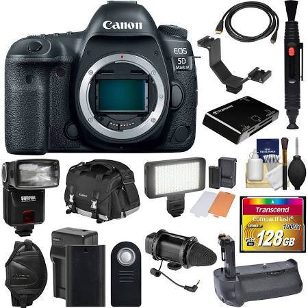 Canon EOS 5D Mark IV 4K WiFi DSLR Camera Body with 128GB CF Card Bundle - Professional Photography, Videography & Travel Shooting