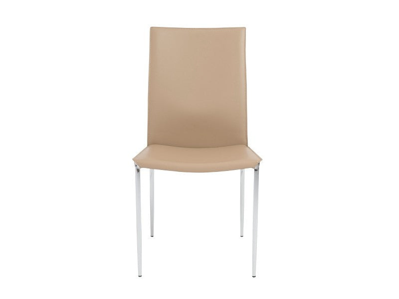 Premium EURO Max Genuine Leather Side Chair - Modern & Comfortable Dining or Living Room Seating for Home & Office Use