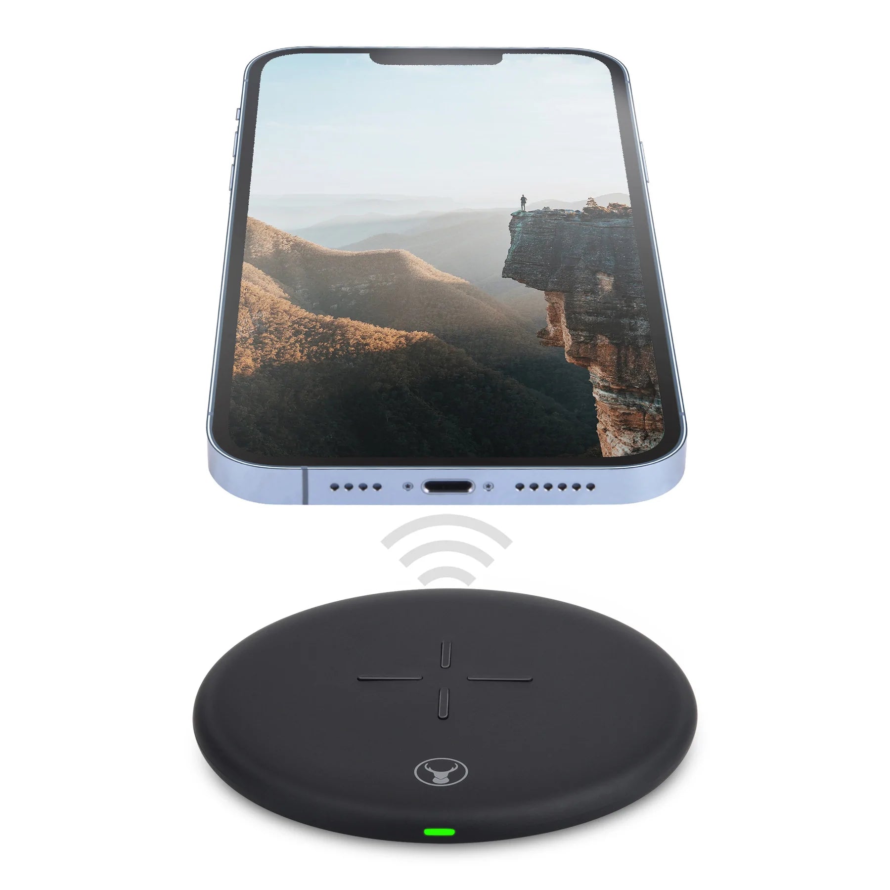Bonelk Wireless Charging Pad - Qi-Certified Fast Charger for iPhone, Samsung, AirPods - USB-C Compatible (Black) | Perfect for Home, Office & Nightstand Charging