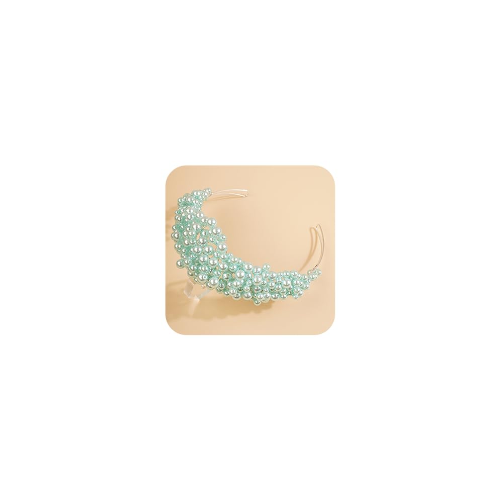 JWICOS Bridal Pearl Headbands & Tiaras for Women – Elegant Wedding Hair Accessories for Brides, Bridesmaids, Prom, Pageant, and Ball Events – Perfect for Princess-Style Weddings & Special Occasions