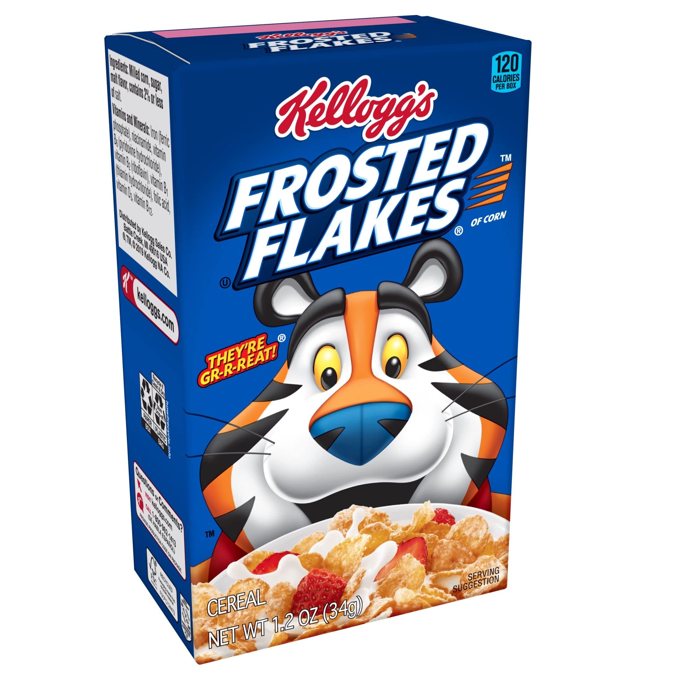 Kellogg's Frosted Flakes Breakfast Cereal - 70 Boxes | Original Flavor with 8 Vitamins & Minerals | Kids Snacks for School Lunch & Healthy Breakfast | Great for Family Pantry Stock & Quick Morning Meals