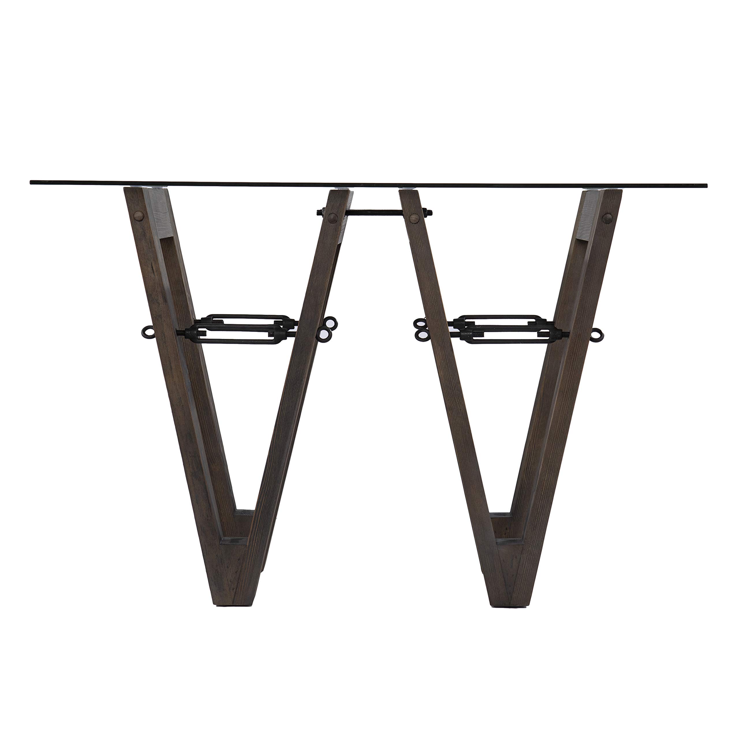 SEI Furniture Garrinston Reclaimed Wood Console Table - Rustic Brown & Black Entryway Sofa Table for Hallway, Living Room & Home Decor
