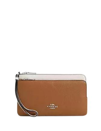 Coach Double Zip Wallet in Colorblock - Stylish & Functional Crossbody Wallet for Women | Perfect for Travel, Shopping & Everyday Use