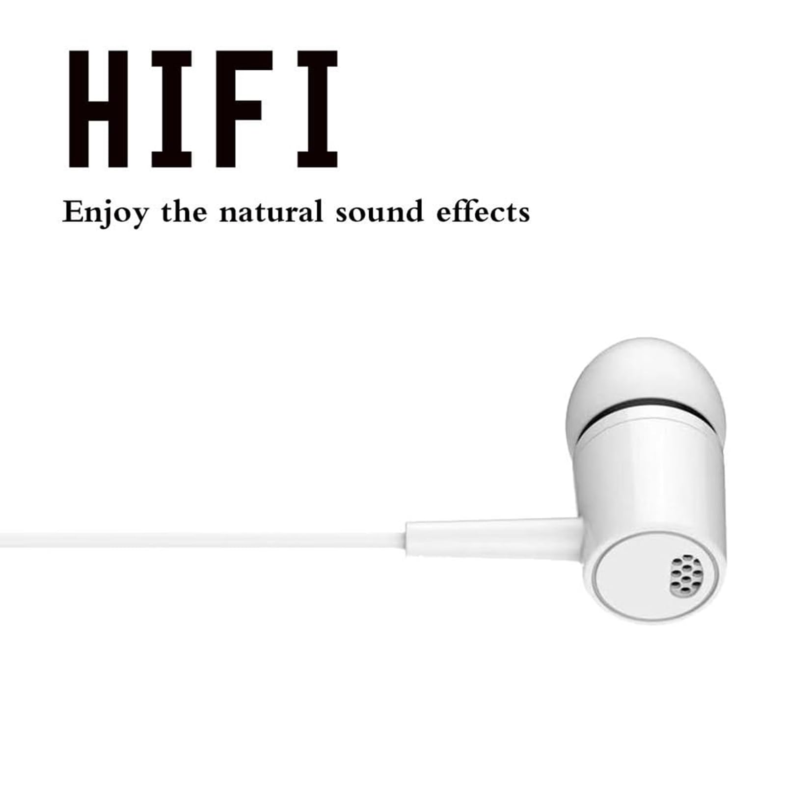 Premium Wired Earbuds with Microphone - 3.5mm Noise Cancelling In-Ear Headphones, Ergonomic Design & Powerful Bass Stereo Sound | Perfect for Smartphones, Laptops, Computers - Ideal for Commuting, Gaming & Workouts