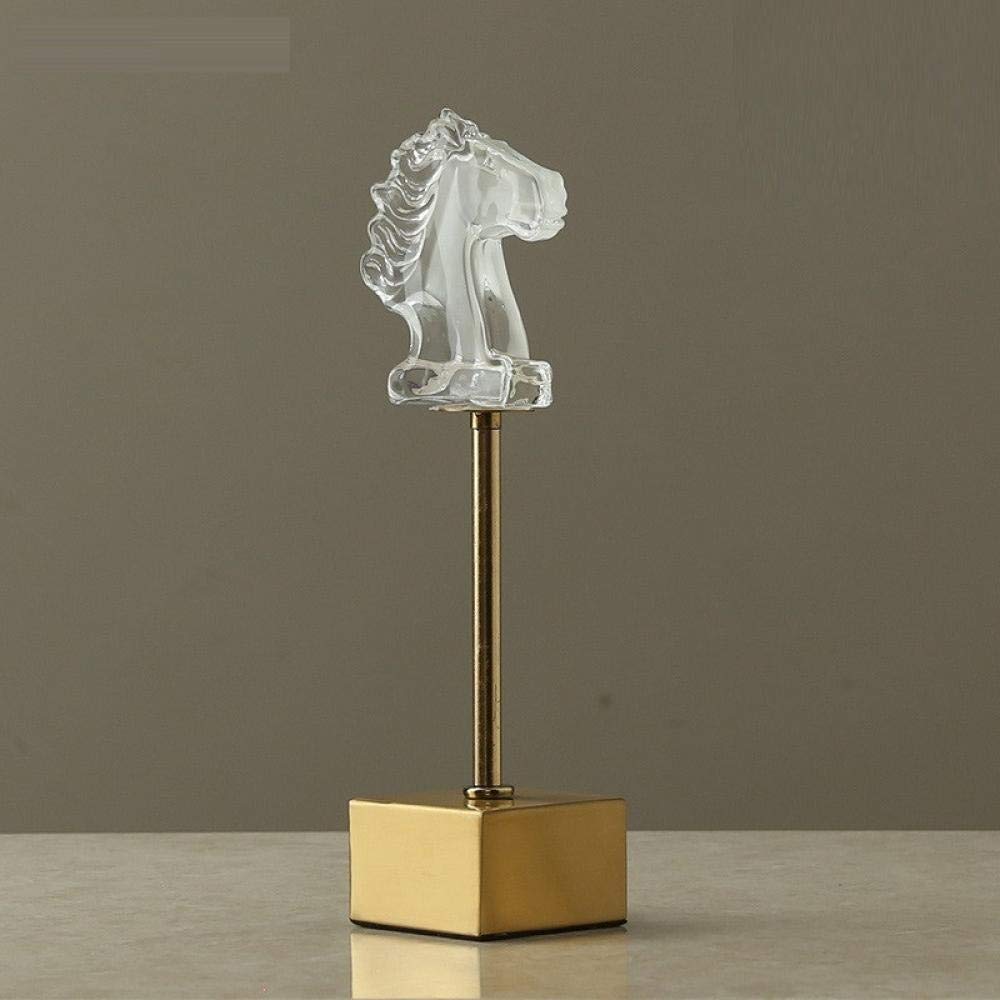 Nordic Luxury Crystal Lion Sculpture - Elegant Alloy Art Décor for Home & Office | Feng Shui Gift, Modern Chinese Style, Living Room Centerpiece (Model R3509)