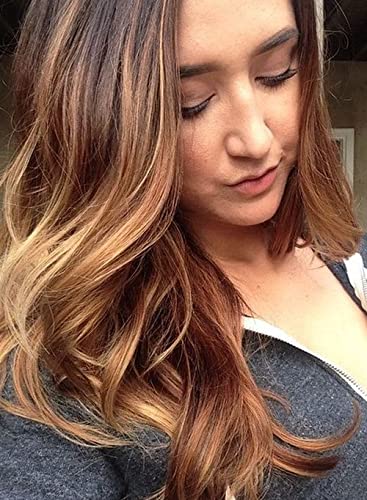 2 Pack Brown Hair Streaks & Color Highlight Hair Extensions for Women & Girls - Perfect for Parties, Cosplay & Everyday Styling
