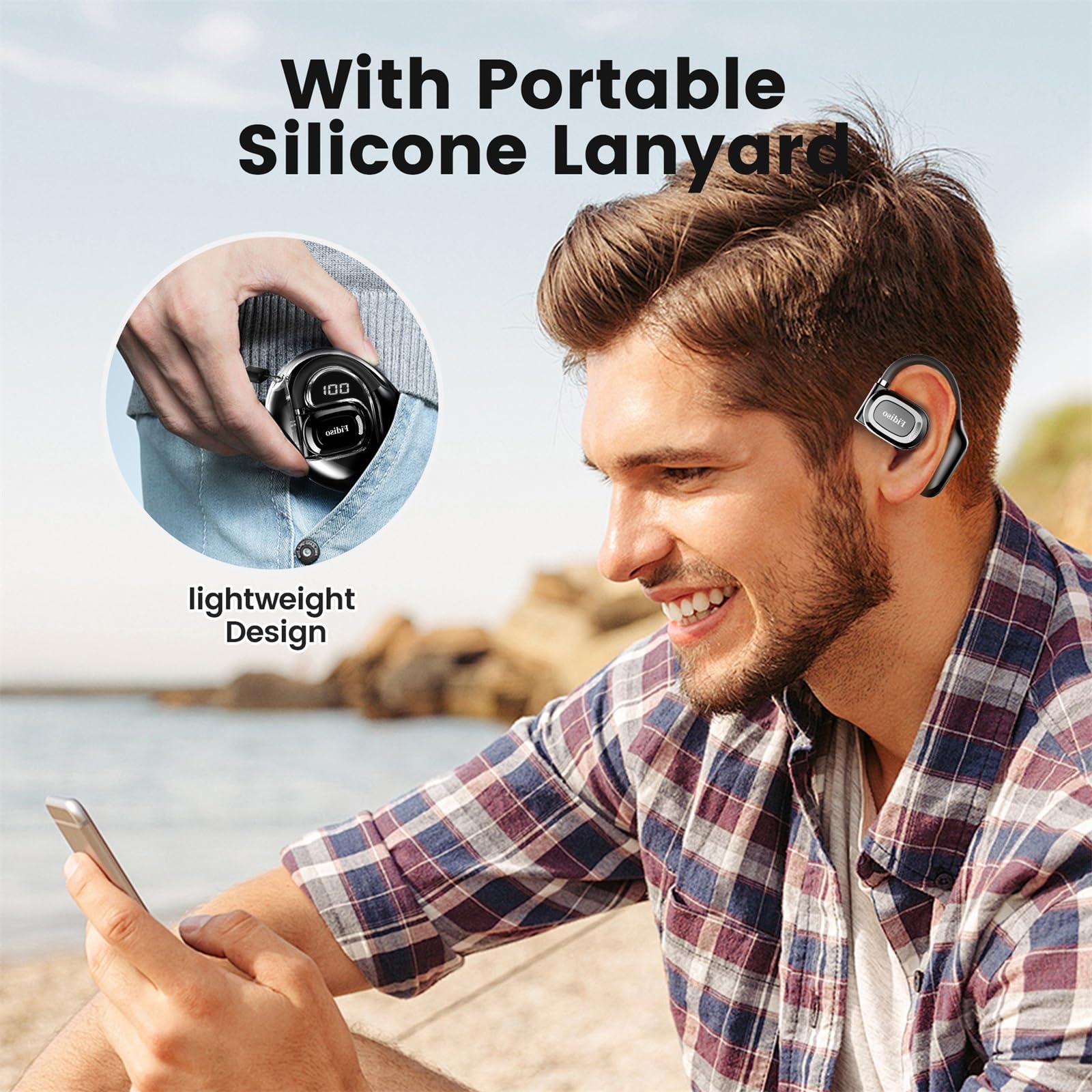 Wireless Bluetooth Earbuds with LED Display - 40H Playtime, Comfort Fit for Sports & Workouts
