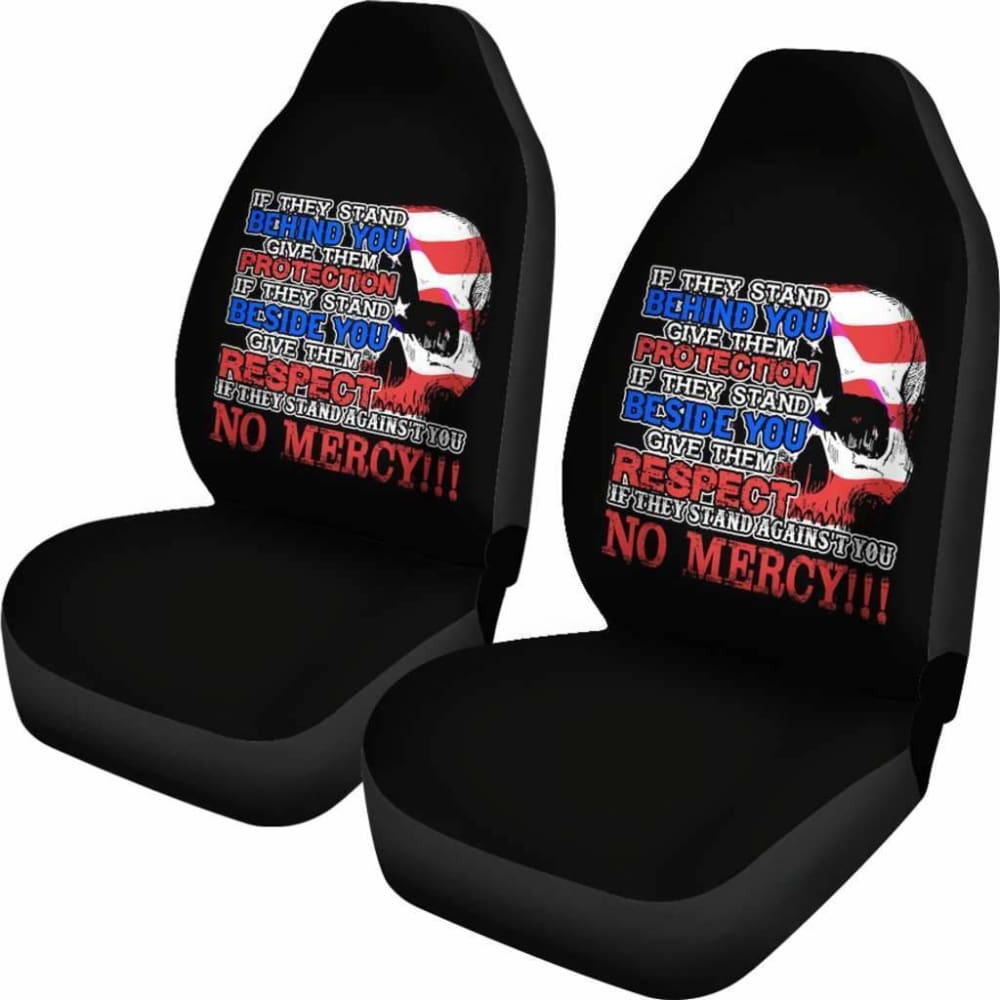2nd Amendment Skull USA Car Seat Covers - Patriotic Car Accessories for Trucks & SUVs - Perfect for Road Trips & Outdoor Adventures