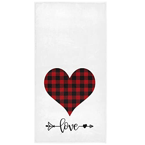 Pink Red Hearts Love Flower Premium Cotton Hand Bath Towels Home Bathroom Decorative Luxury Towel Gift Extra Large Thick Fluffy Eco Friendly Washcloths Sheets Beach Fingertip Towels Sets for Kids Women Men Adult Hotel Spa Kitchen Bathroom Clearance