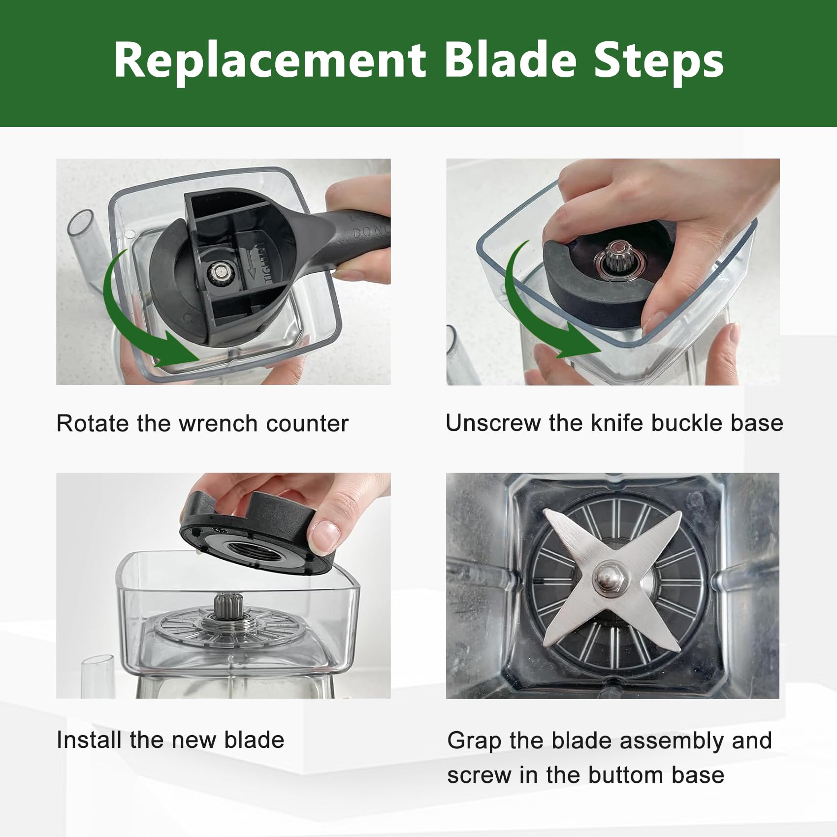 Vitamix 64 oz. Low-Profile Container Replacement Juicer Blade - Compatible with 7500, 750, 780, 5300 Blenders - Durable Blender Repair Part for Smoothies, Juicing & Food Prep