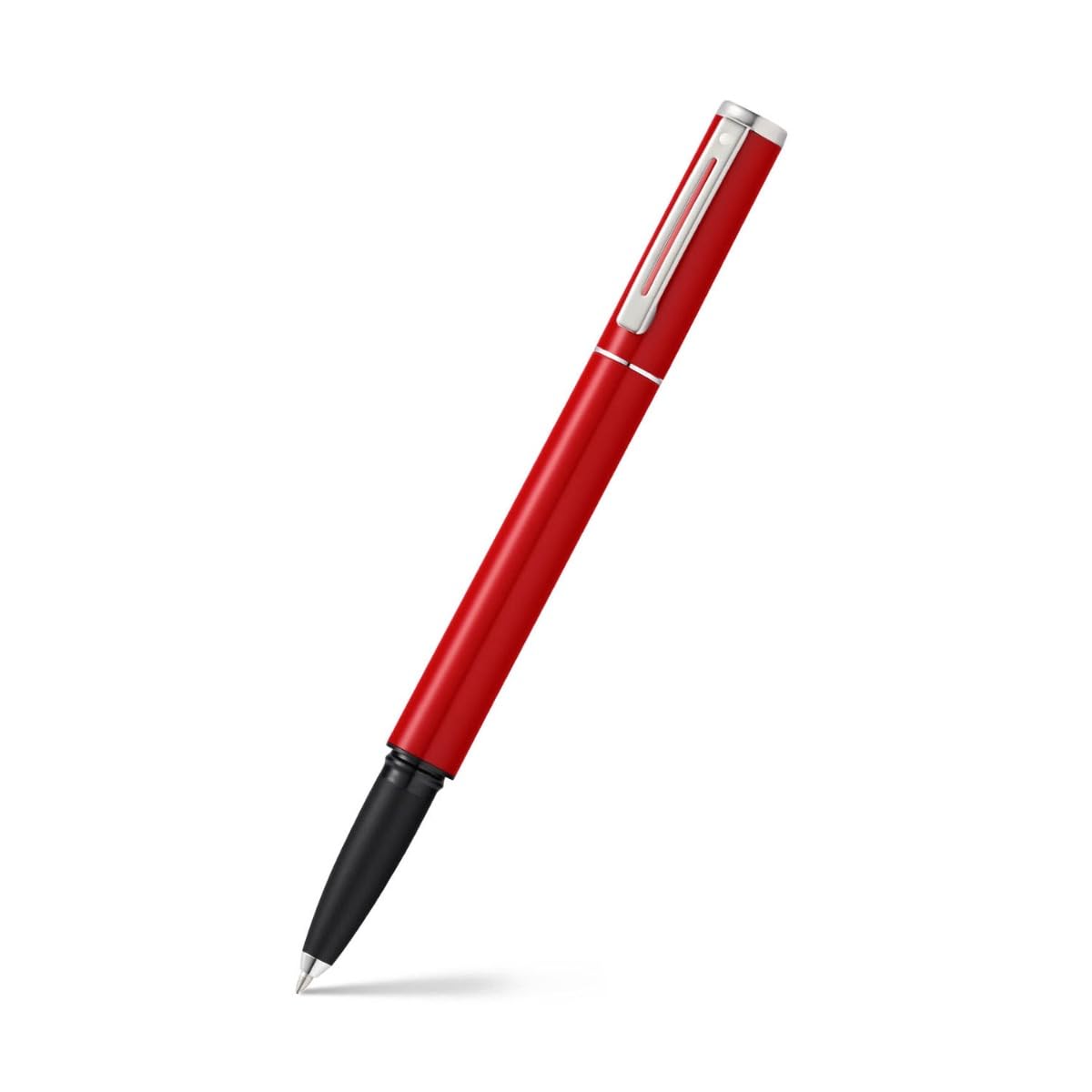Sheaffer Pop Glossy Red Gel Rollerball Pen - Chrome Trim Refillable Writing Pen for Office, School & Gift Giving