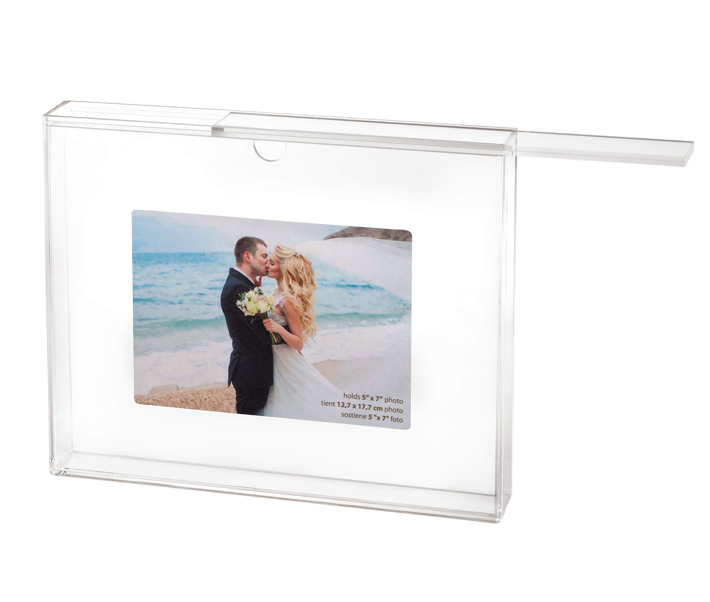 Lillian Rose Clear Acrylic Unity Sand Ceremony Photo Frame - Wedding Keepsake for Couples, Bridal Shower Gift, Anniversary Display - Perfect for Wedding Ceremonies, Vow Renewals & Home Decor