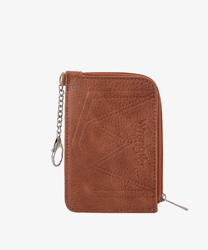 Wrangler Cow Print Mini Zip Card Holder - Stylish & Compact Wallet for Everyday Use, Travel, and Outdoor Adventures