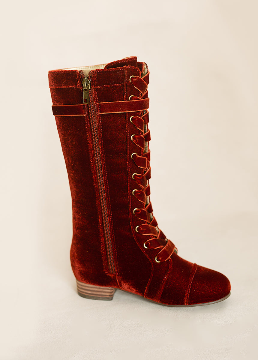 Marija Women's Tall Boots in Brick Red - Stylish Knee-High Leather Boots for Fall & Winter Fashion | Perfect for Office, Dating & Casual Outfits
