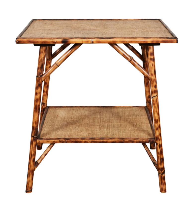 Handmade Custom Tiger Bamboo Side Table - Natural Wood Nightstand for Bedroom, Living Room, or Patio Decor