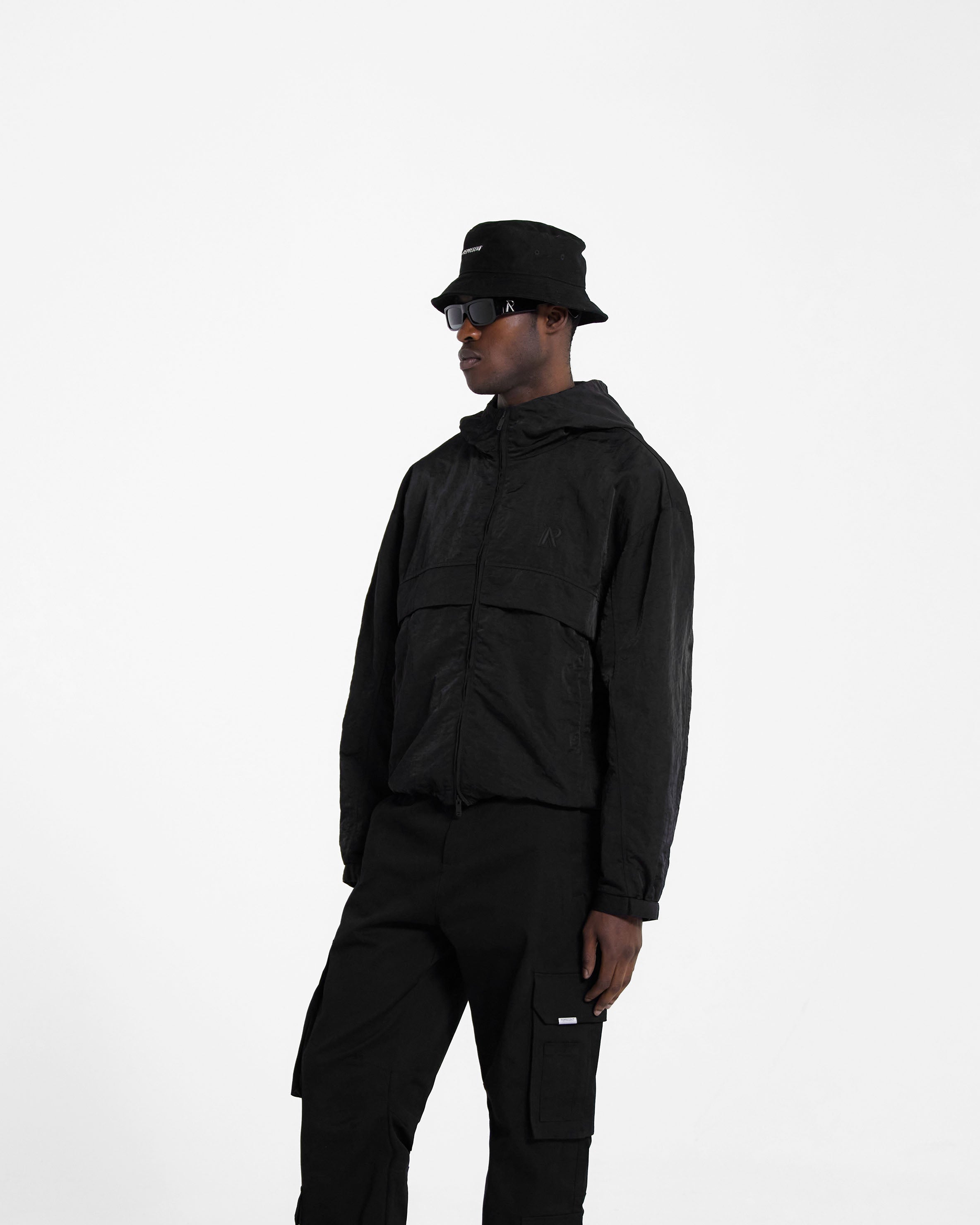 Premium Hooded Track Jacket for Men & Women | Lightweight Athletic Zip-Up Sweatshirt | Jet Black | Gym, Running & Casual Wear