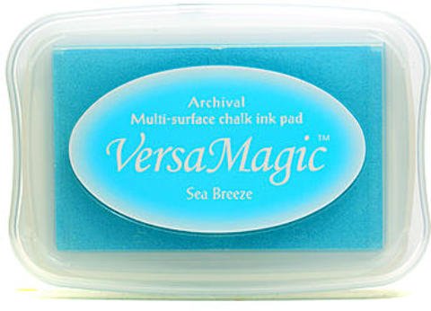Tsukineko VersaMagic Archival Multi-Surface Chalk Ink Pad - Sea Breeze Color for Scrapbooking, Card Making & Mixed Media Projects | Acid-Free, Quick-Drying Craft Ink for Paper, Wood & Fabric
