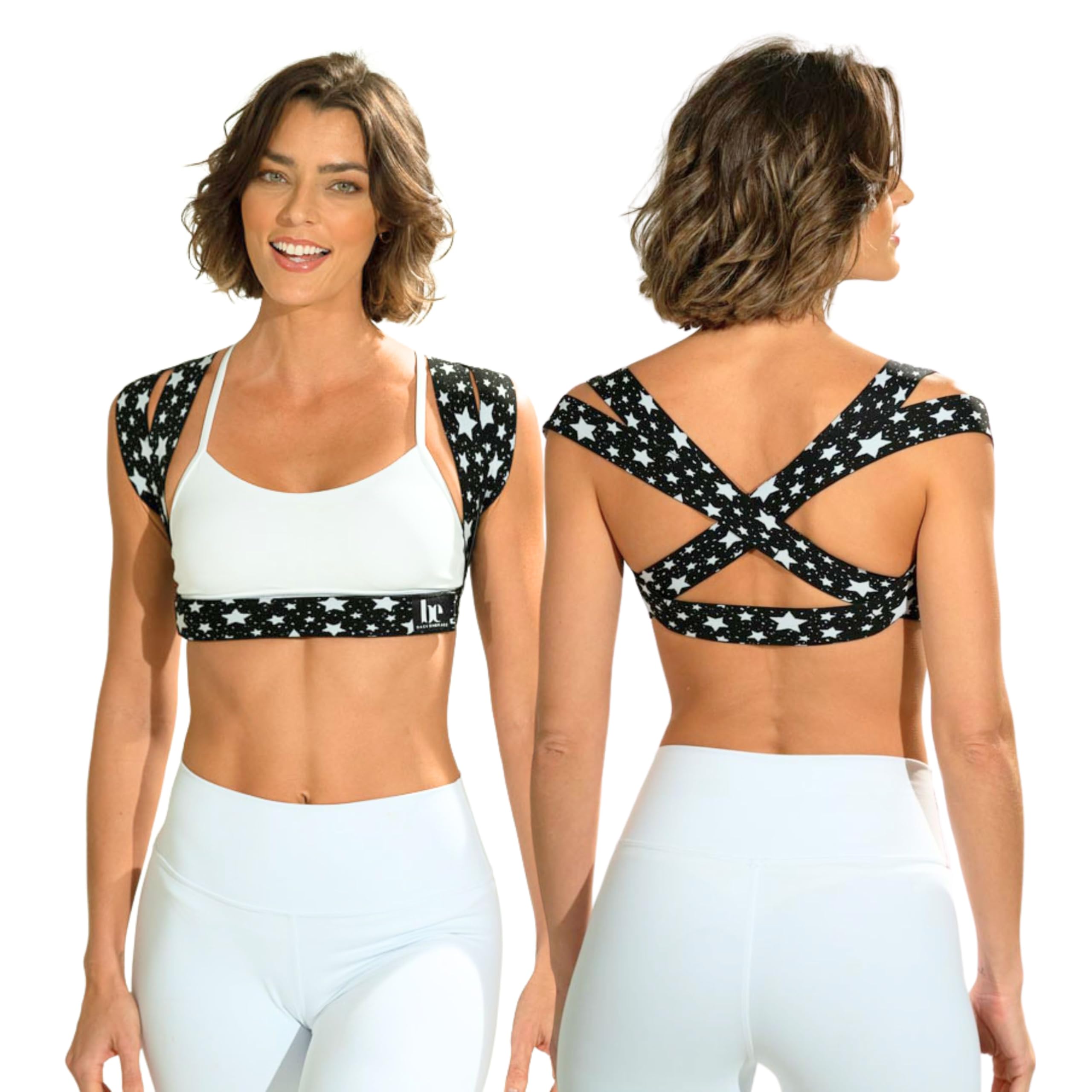Posture Corrector for Women & Men - Adjustable Back & Shoulder Brace - Pain Relief Support - Made in USA - Slim Fit M/L - Perfect for Office Work & Driving