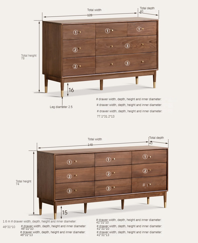 Solid Black Walnut & Oak Wood Drawer - Modern Porch Cabinet for Outdoor Storage & Entryway Organization | Perfect for Patio, Deck, and Garden Decor