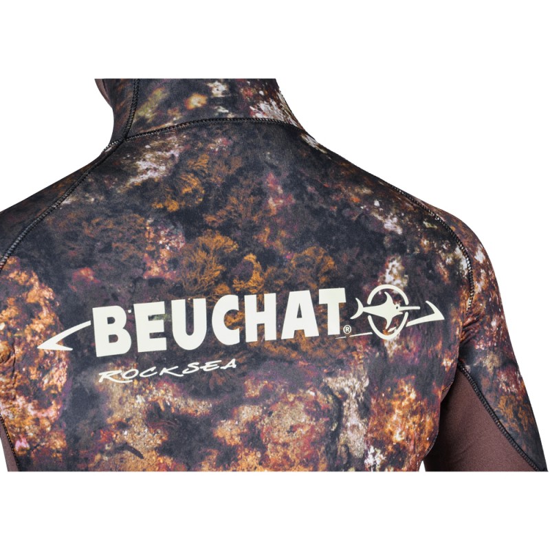 Beuchat Rocksea Trigocamo Wide 3mm Neoprene Wetsuit Jacket for Scuba Diving, Spearfishing & Water Sports - Warm & Comfortable Cold Water Protection