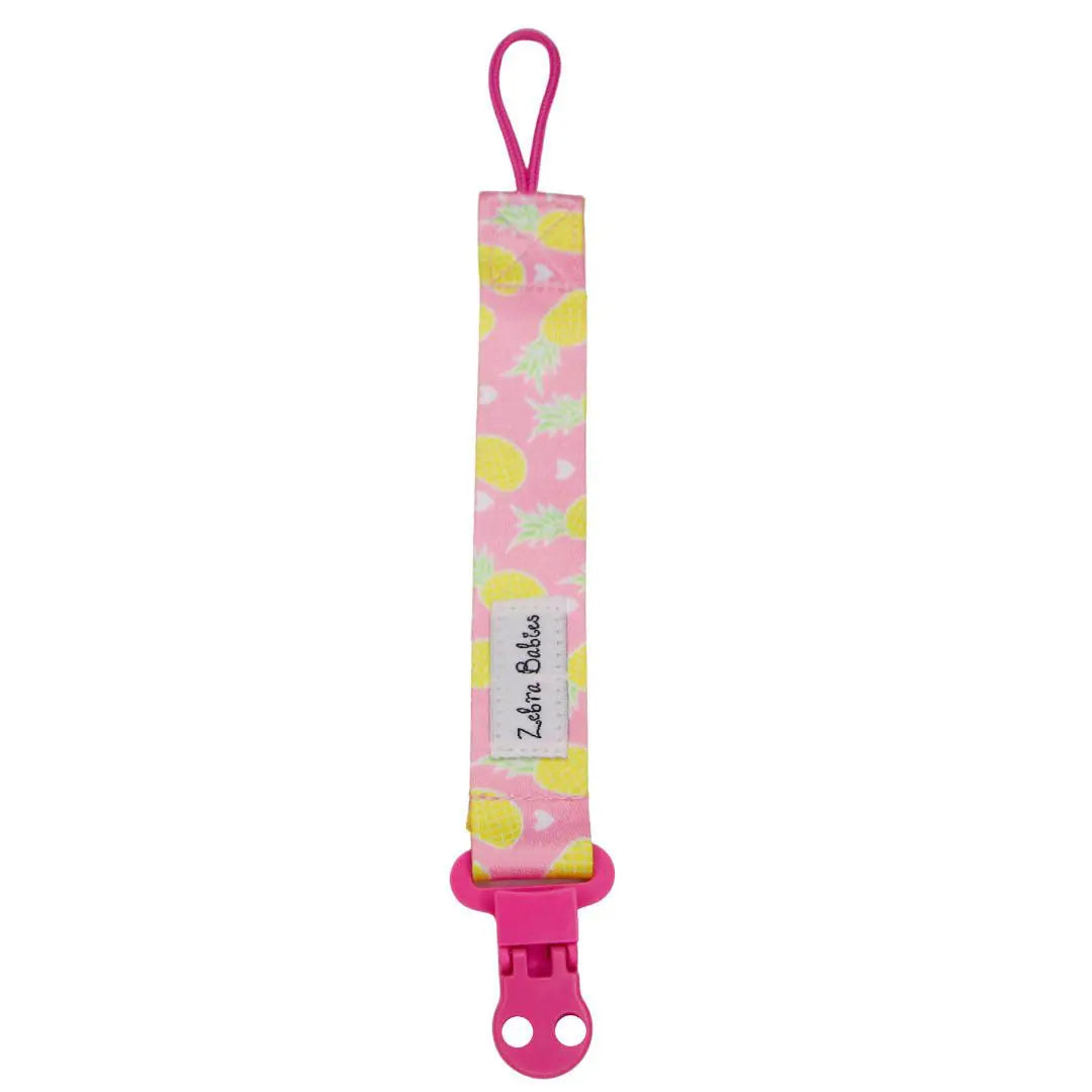 Zebra Babies Flexi Ribbon Pacifier Clip - Soft Silicone Dummy Holder for Newborns & Infants - Perfect for Strollers, Car Seats & Baby Carriers