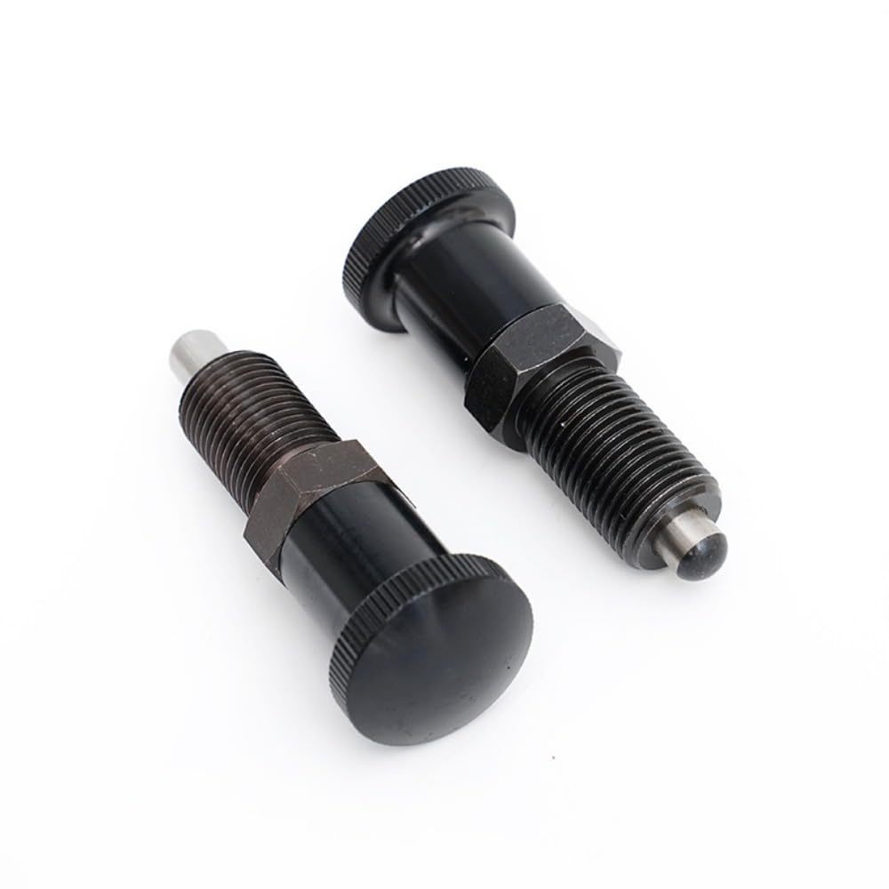 2PCS Spring Loaded Plunger Pull Knob - Retractable Ball Plunger with Short Spring, Non-Locking Indexing Pin for DIY, Woodworking, and Machinery Applications - Perfect for Jigs, Fixtures, and Tool Adjustments