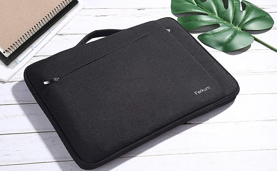 Premium Waterproof Laptop Sleeve Case for 13-13.3 Inch MacBook Air/Pro, Chromebook, iPad, Surface Pro, Acer Spin, HP, Dell XPS, ASUS VivoBook & Samsung - Durable Protective Cover for Travel, School & Office Use - Black