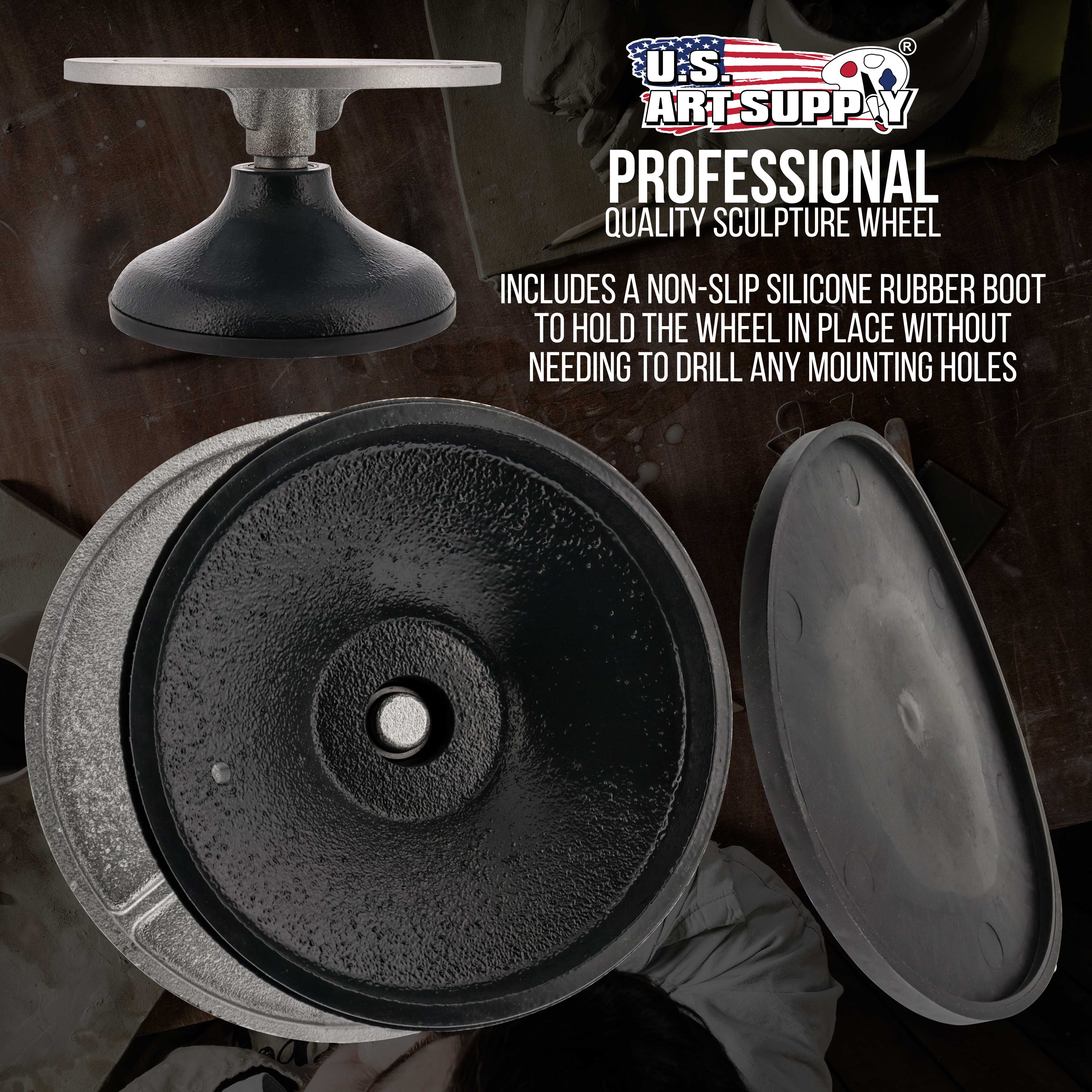 7-Inch Heavy Duty All Metal Sculpting Wheel with Ball Bearing Turntable - Perfect for Pottery, Ceramics & Clay Art Projects