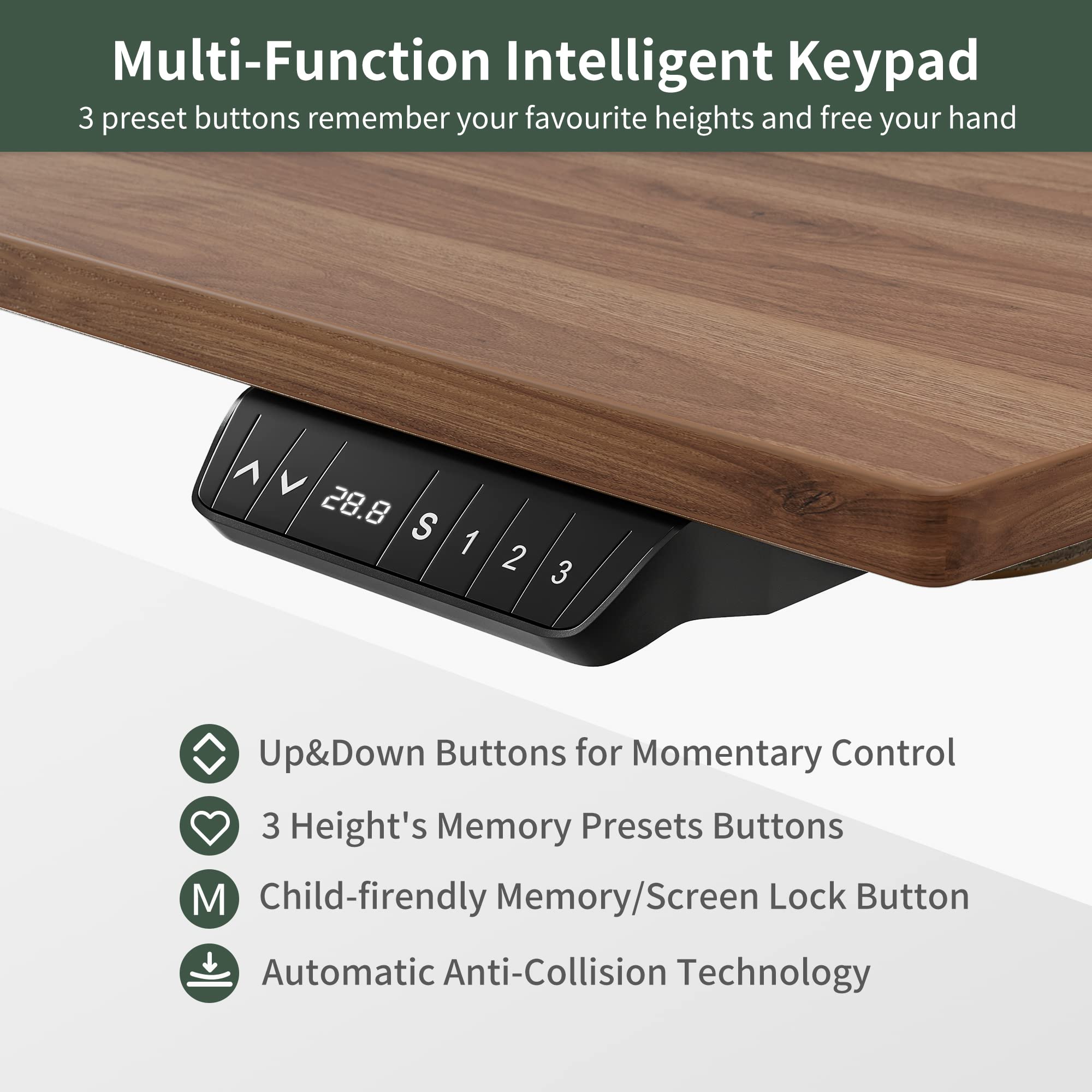 FEZIBO Triple Motor L-Shaped Electric Standing Desk - 63