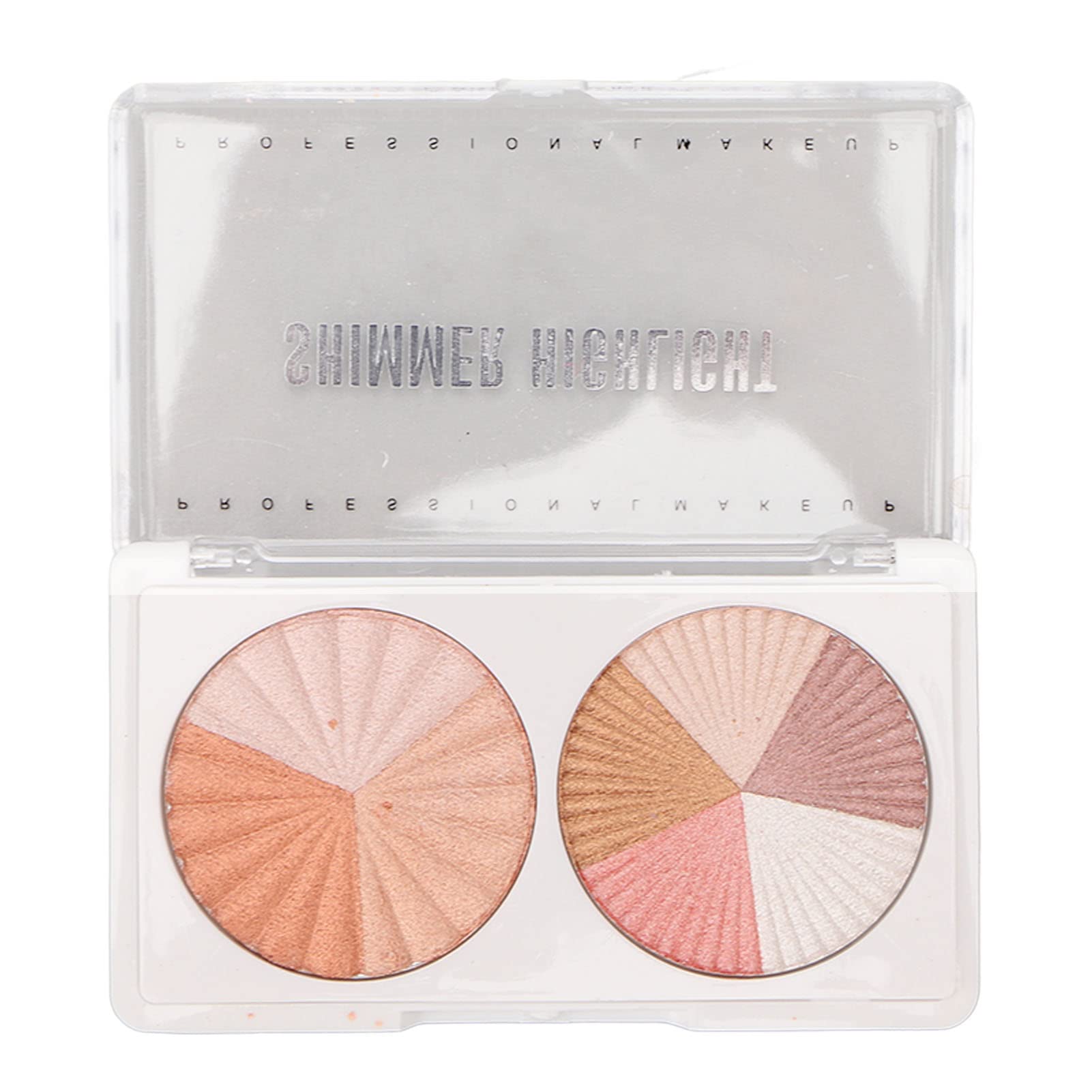 Glitter Highlighter Powder Palette - Shimmering Illuminating Face & Body Powder for Women, 0.3oz | Soft, Portable & Long-Lasting | Perfect for Contouring, Highlighting & Party Makeup