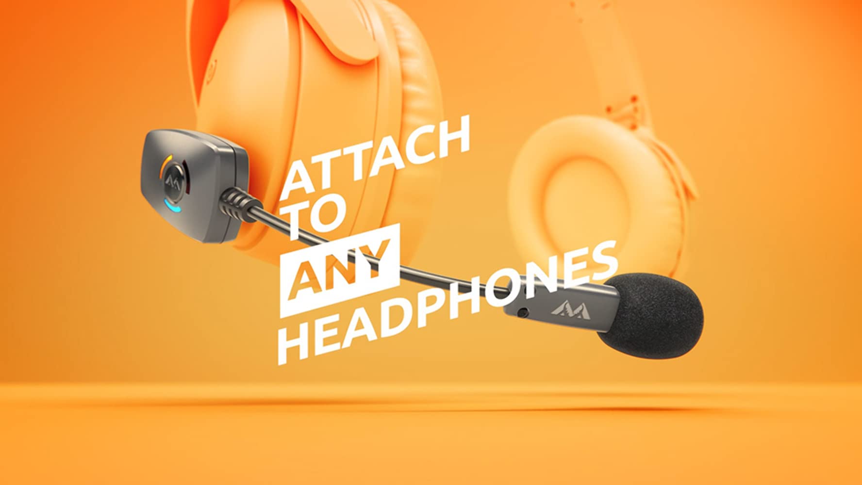 Antlion Audio ModMic Wireless Attachable Boom Microphone for Headphones - Noise Cancelling USB Microphone for PC, Mac, Linux, PS4, Gaming & Streaming - Perfect for Online Meetings, Podcasts & Voice Chats