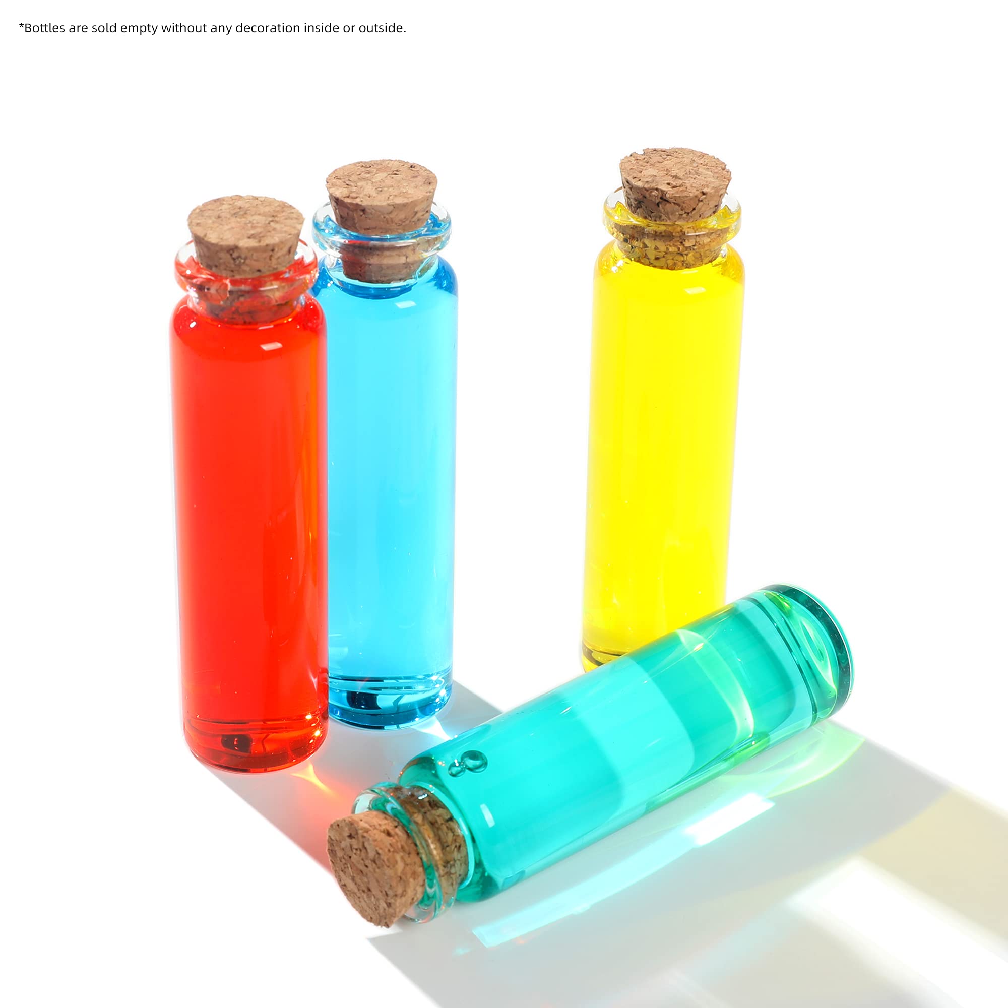 Magic Season Decorative Glass Bottles - 24 Pack Mini Glass Vials (0.68 fl oz) for DIY Crafts, Wedding Favors, Essential Oils & Home Decor - Perfect for Holiday Gifts, Party Decorations and Bathroom Organization