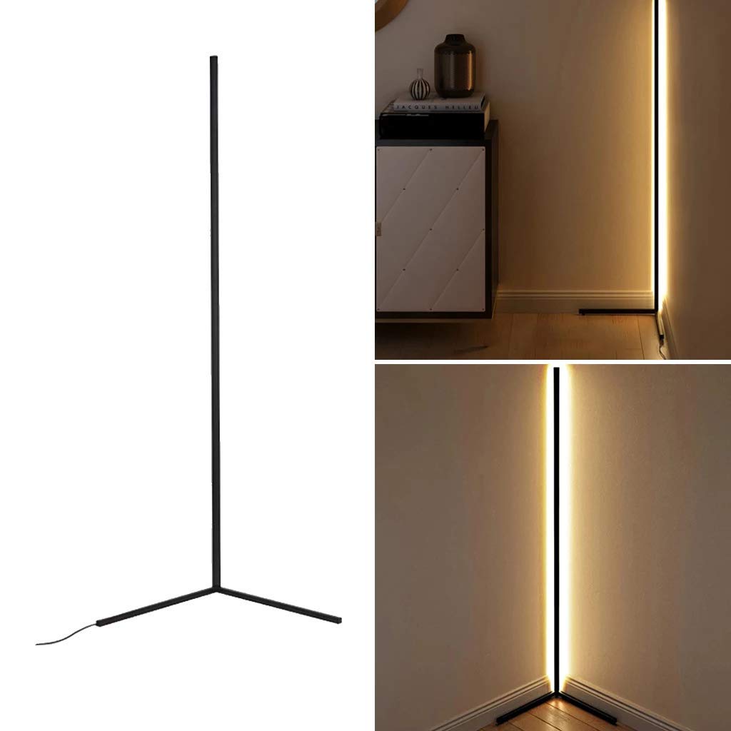 Modern LED Corner Floor Lamp for Home Decor - Adjustable Standing Light with Warm White Atmosphere Lighting for Bedroom, Living Room, Bar | Perfect for Reading, Relaxing & Creating Cozy Ambiance