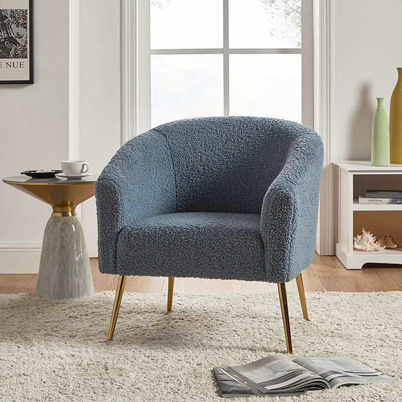 Bari Barrel Armchair - Modern Upholstered Accent Chair for Living Room, Bedroom & Office - Comfortable Lounge Seating with Stylish Design
