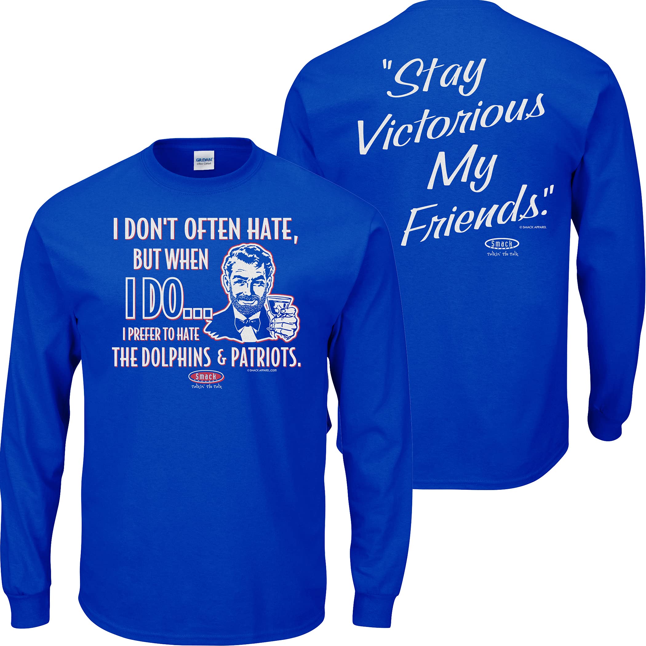 Buffalo Bills Football Fan T-Shirt - Anti-Dolphins & Patriots Design (Sizes SM-5XL) - Perfect for Game Day, Tailgating & Showing Team Pride