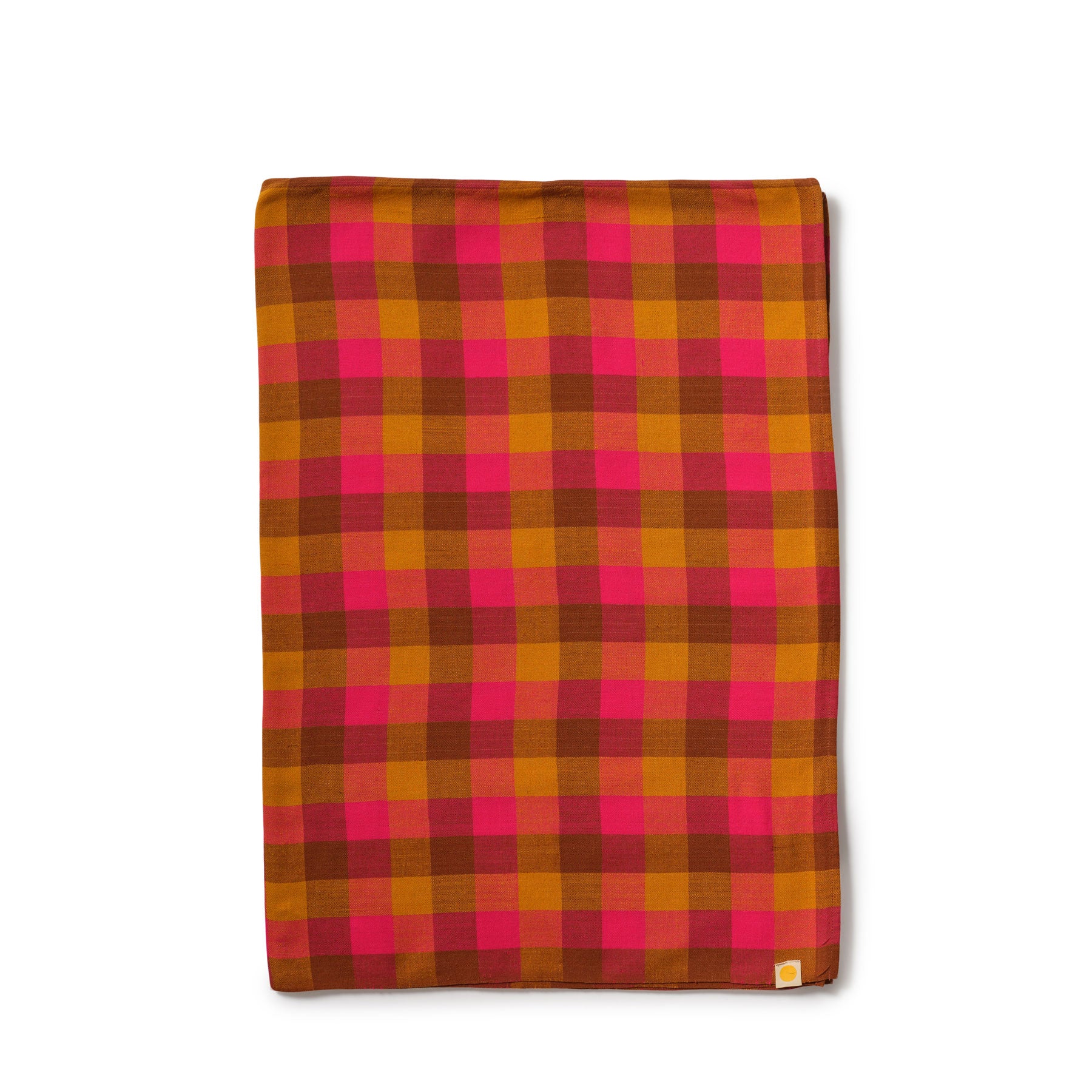 Pink Chunky Plaid Rectangle Tablecloth - Waterproof & Wrinkle-Resistant Dining Table Cover for Parties, Weddings, and Home Decor