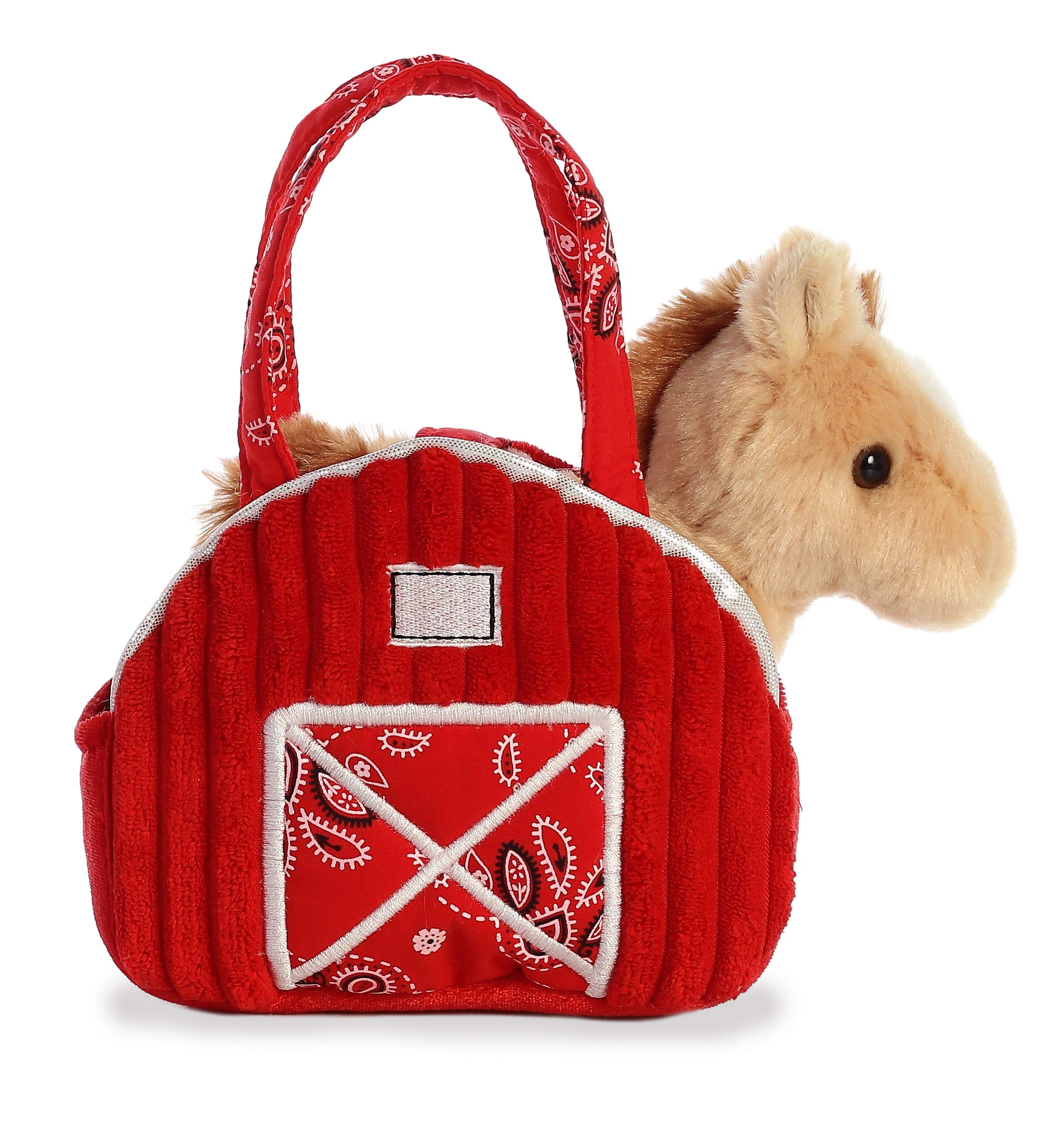 Aurora® Fashionable Fancy Pals™ Red Barn Horse Plush Toy - 7 Inch Soft Stuffed Animal for Kids, Cute Collectible Gift for Girls & Boys - Perfect for Bedtime, Travel & Playtime