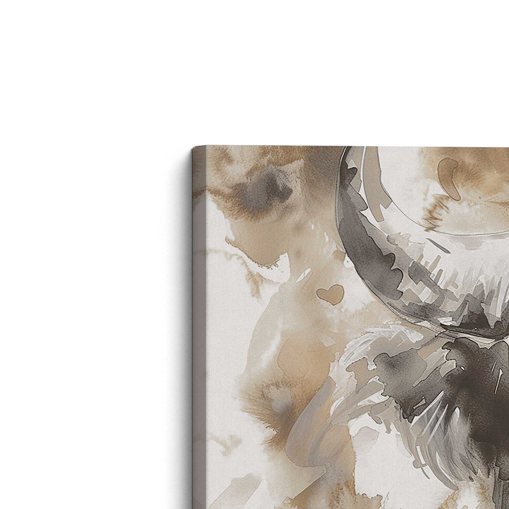 Abstract Buffalo Portrait Canvas Print - Modern Wall Art for Living Room, Office & Home Decor