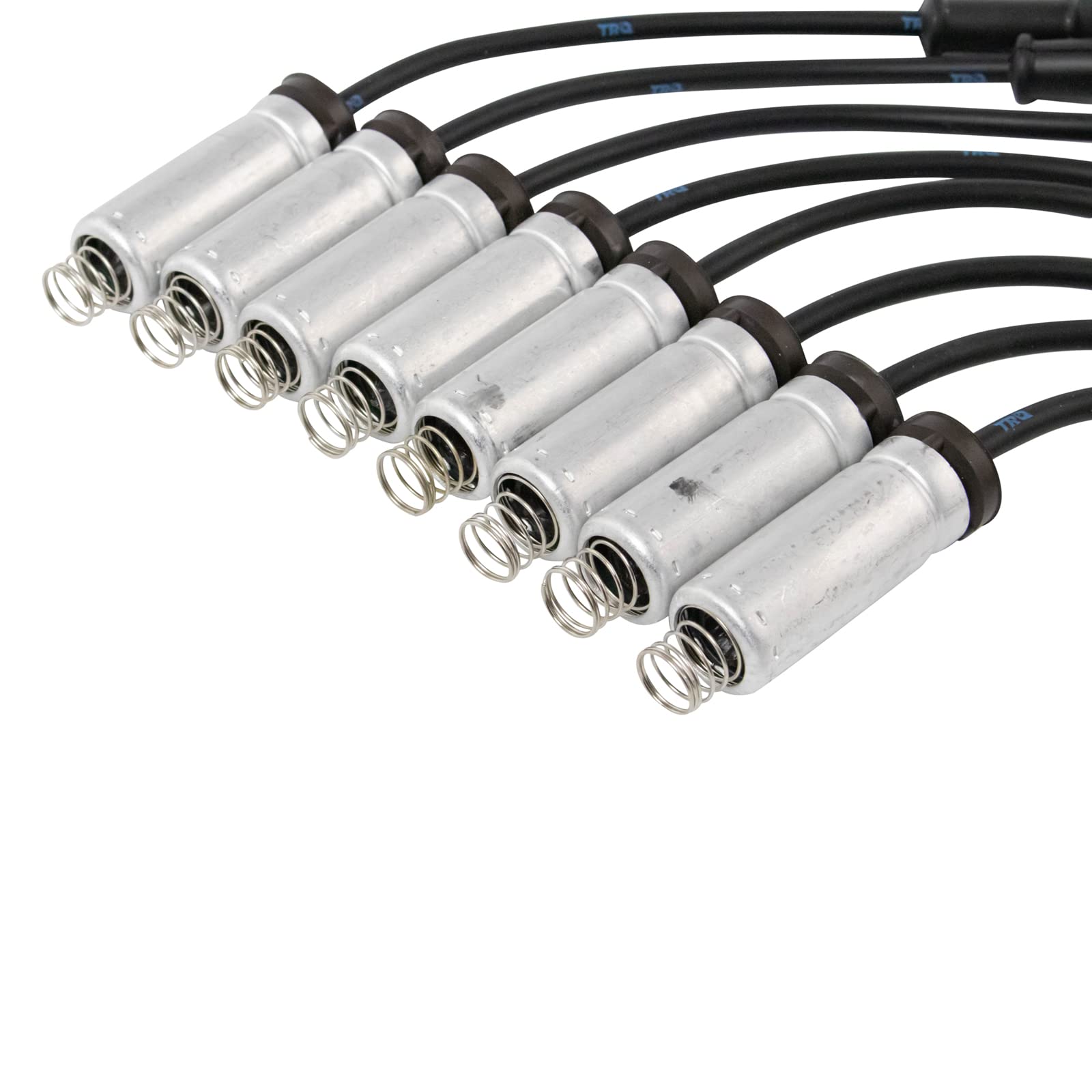 TRQ Ignition Spark Plug Wire Kit Set Compatible with GMC Chevrolet Silverado Sierra Pickup Truck & SUV V8 Engines - High Performance Replacement for Smooth Acceleration & Fuel Efficiency - Perfect for Off-Roading, Towing & Daily Commuting