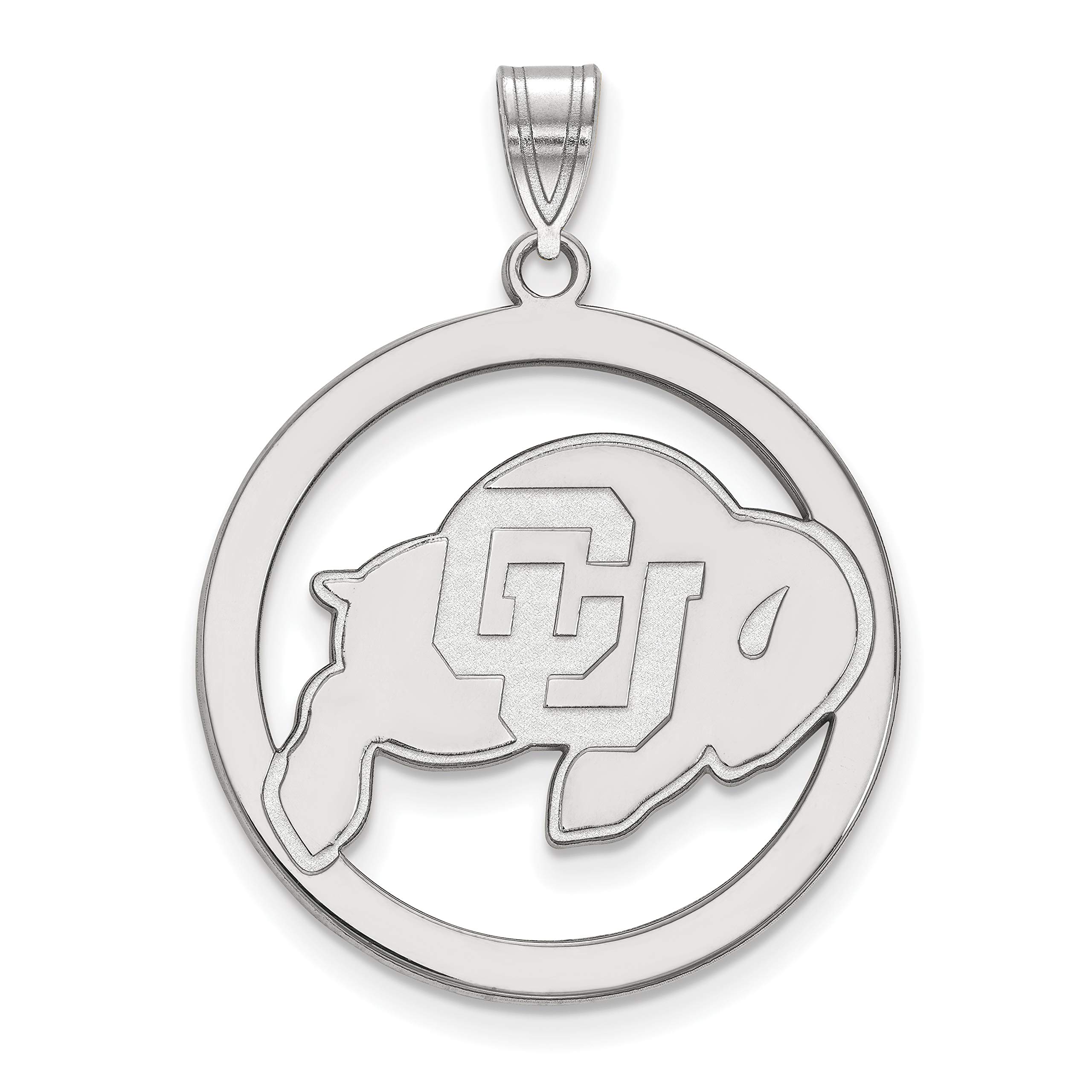 University of Colorado Buffaloes Sterling Silver Circle Pendant Necklace - Perfect for Alumni Gifts, Game Day Jewelry & School Spirit Accessories