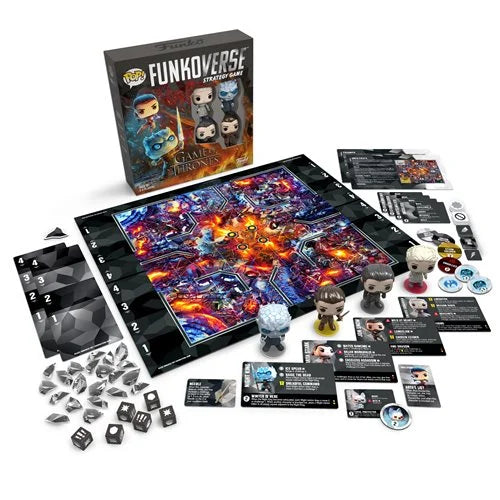 Game of Thrones 100 Pop! Funkoverse Strategy Board Game Base Set - Epic Fantasy Battle Game for Collectors & Tabletop Gamers - Perfect for Game Nights & GOT Fan Gatherings