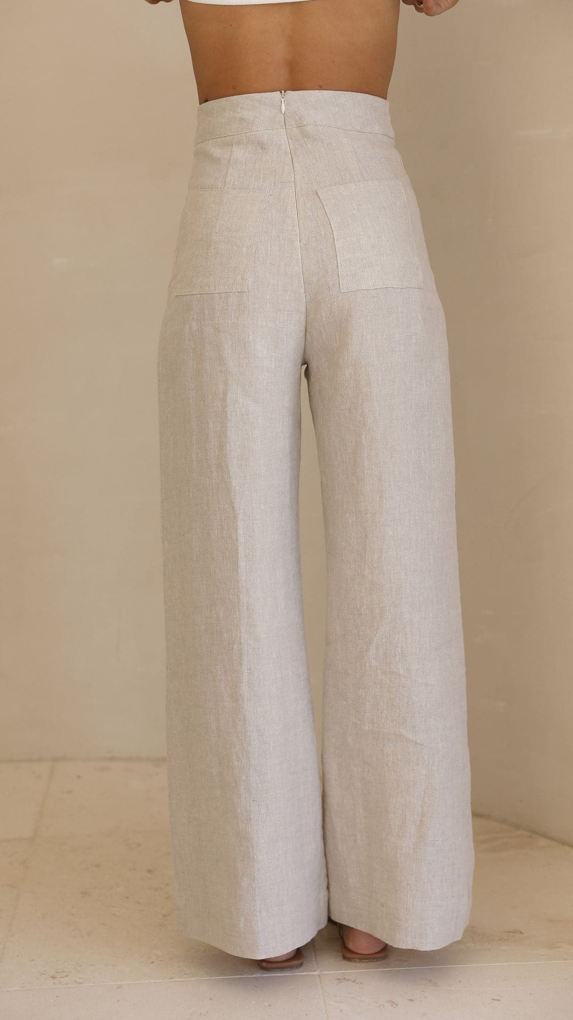 Karah Pants for Women - Soft High Waisted Oatmeal Casual Trousers | Perfect for Work, Travel & Everyday Wear