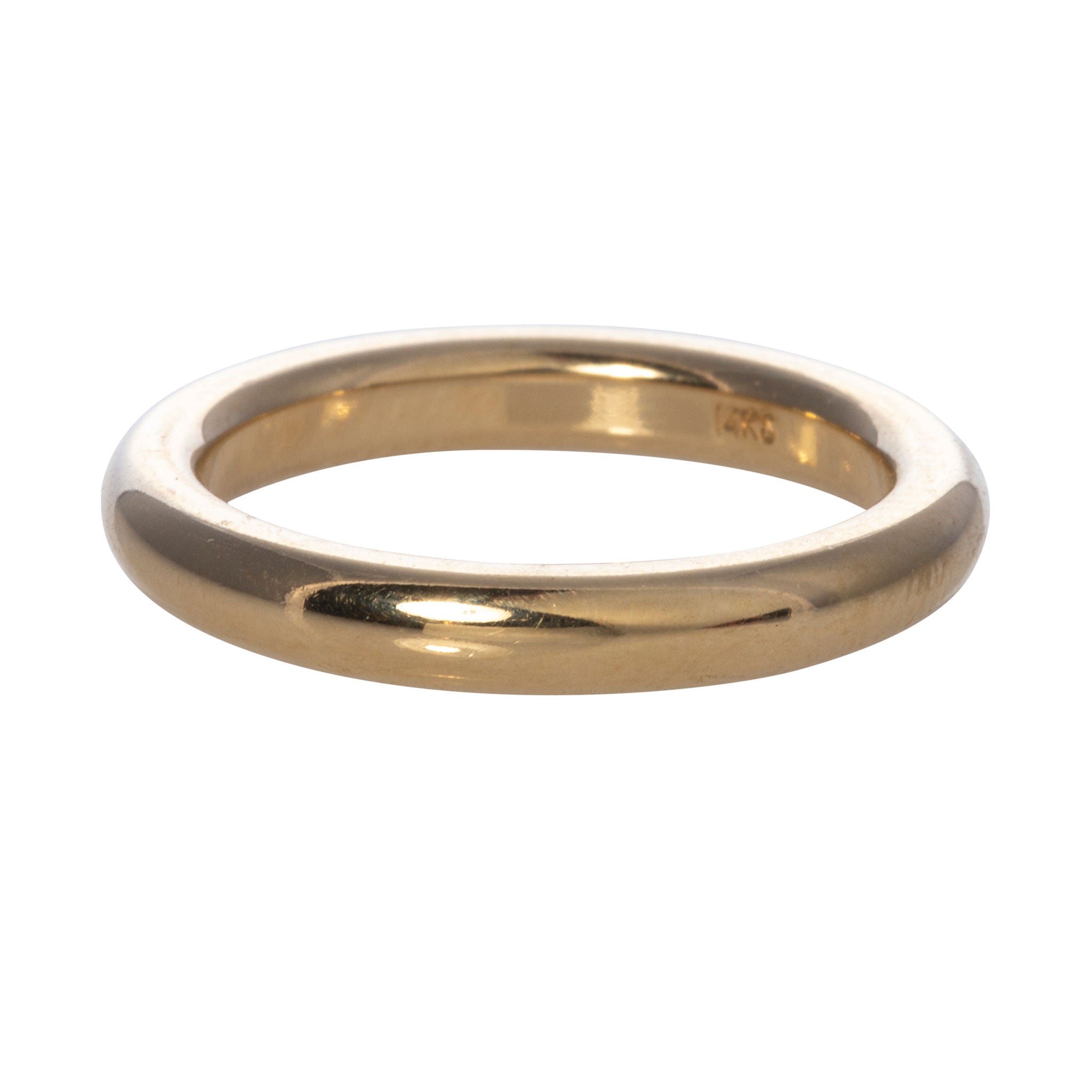 14K Yellow Gold Heavy Comfort Fit Half Round Band Ring - 3mm Wide Solid Gold Wedding Band for Men & Women - Perfect for Everyday Wear, Anniversaries & Special Occasions