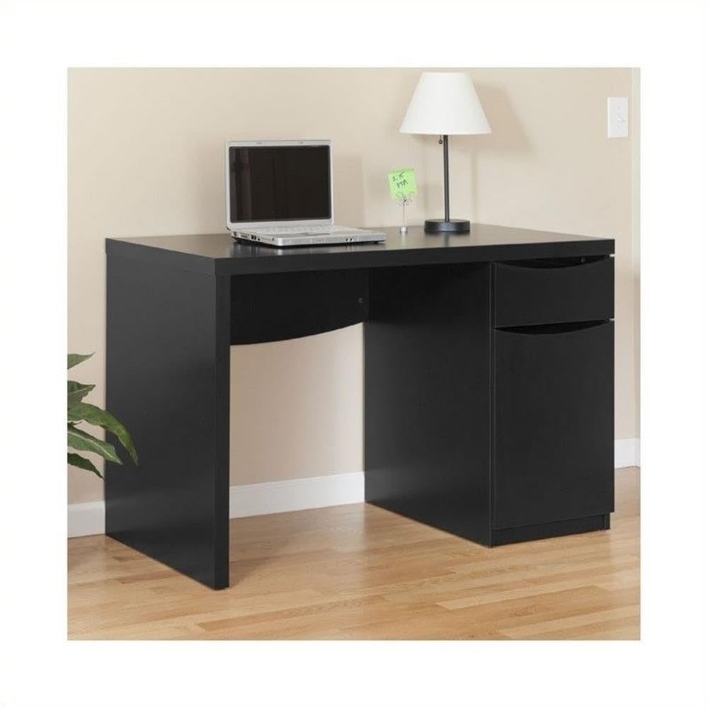 Atlin Designs Classic Black Traditional Computer Desk - Home Office Desk for Work & Study, Perfect for Remote Work & Online Classes