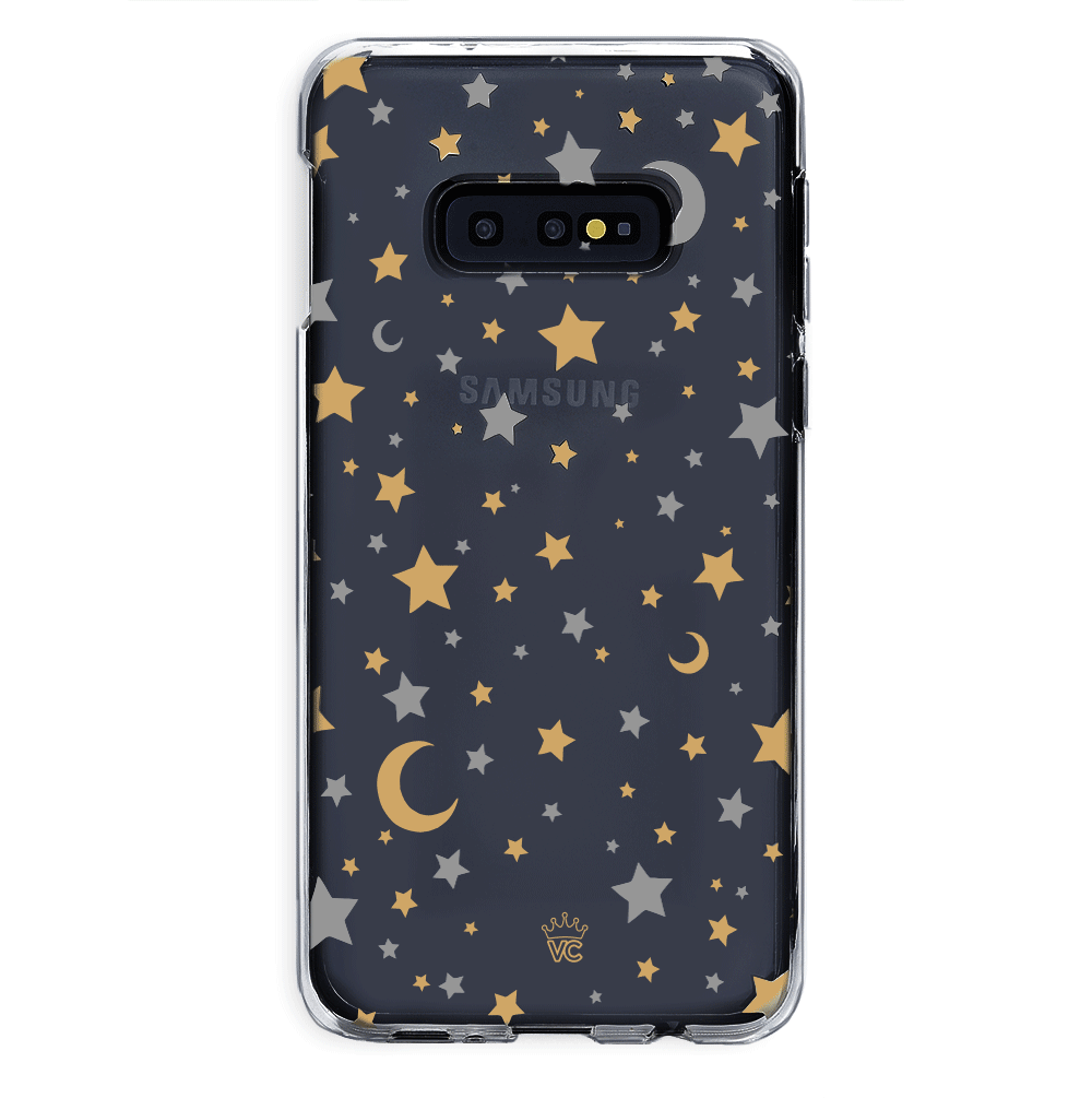 Starry Night Clear Samsung Phone Case - Protective Slim Fit Cover for Galaxy S21/S22/S23 - Perfect for Everyday Use & Gifts