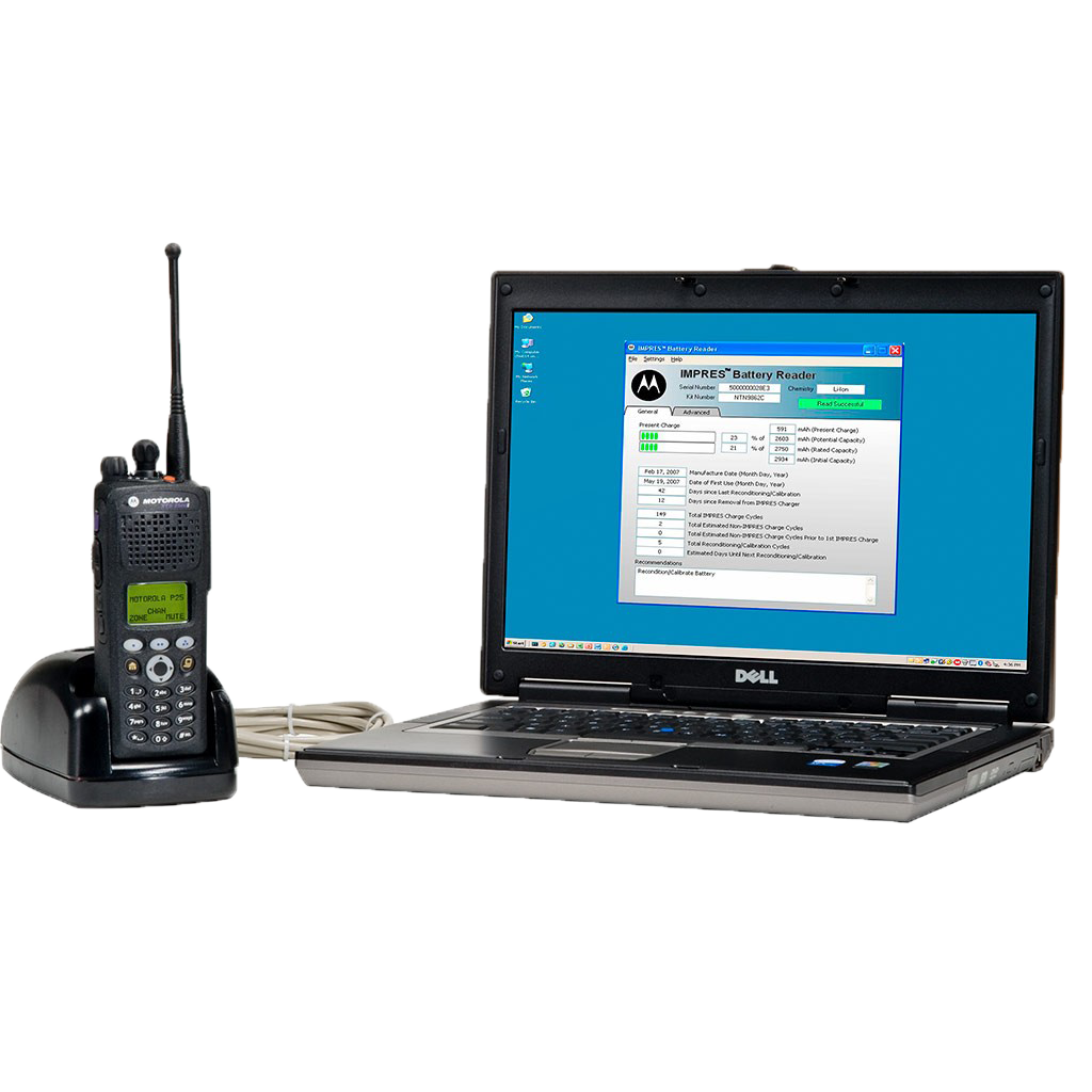 Motorola NNTN7392 IMPRES Battery Reader - Digital Battery Analyzer for Motorola Two-Way Radios | Perfect for Law Enforcement, Security & Emergency Communication