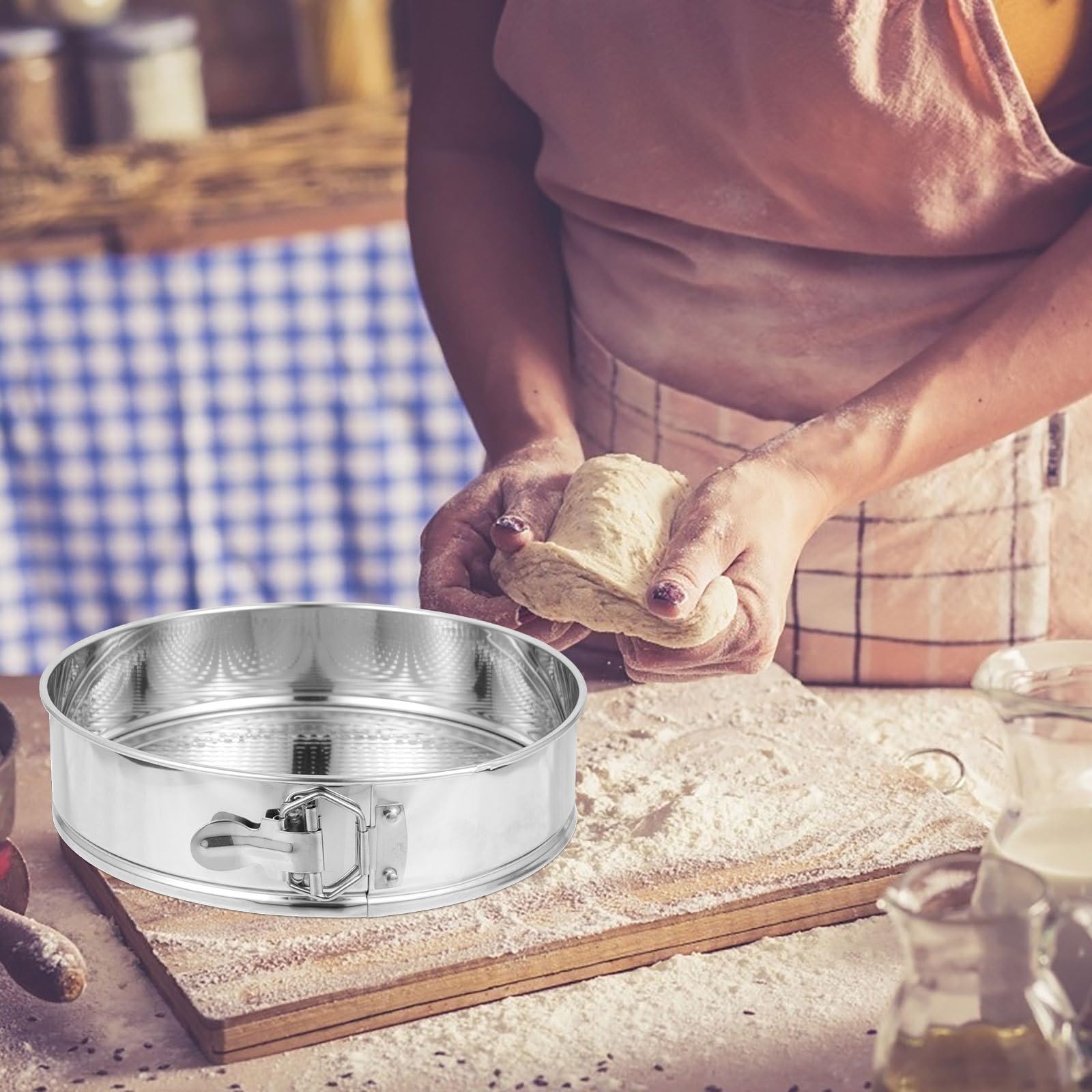 DOITOOL 10 Inch Springform Pan Round Nonstick Cheesecake Pan - Stainless Steel Removable Bottom Baking Pan for Cheesecake, Quiche, Tarts | Leakproof Design for Perfect Home Baking & Dessert Making
