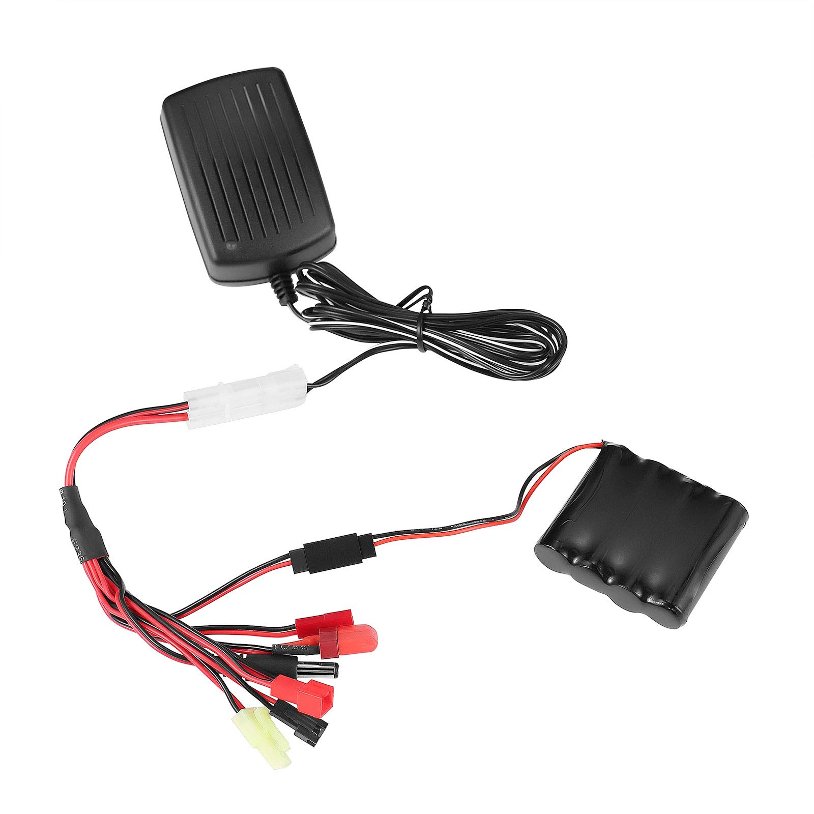 Delta Peak Detection NiMH/NiCd Battery Charger 3.6V-10.8V for Airsoft, RC Cars, Trucks, Air Guns & RC Airplanes - Compatible with Tamiya, JST, T Plug & JR FUTABA Connectors | Perfect for Hobbyists & RC Enthusiasts