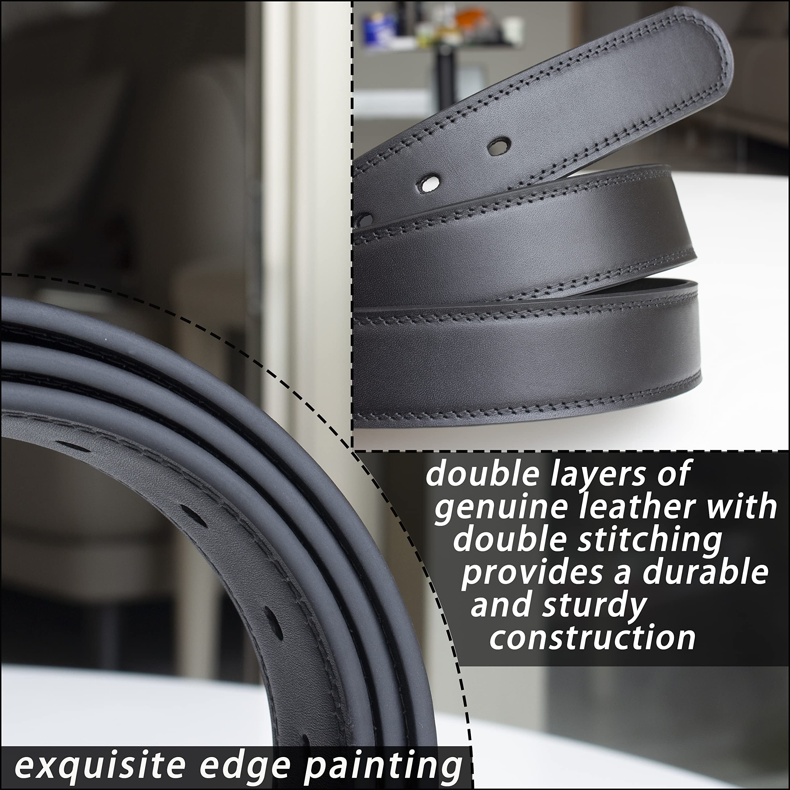 **Heavy Duty Leather Gun Belts for Men – Reinforced Core Concealed Carry (CCW) Belt – Perfect for Everyday Wear, Outdoor Activities & Tactical Use**