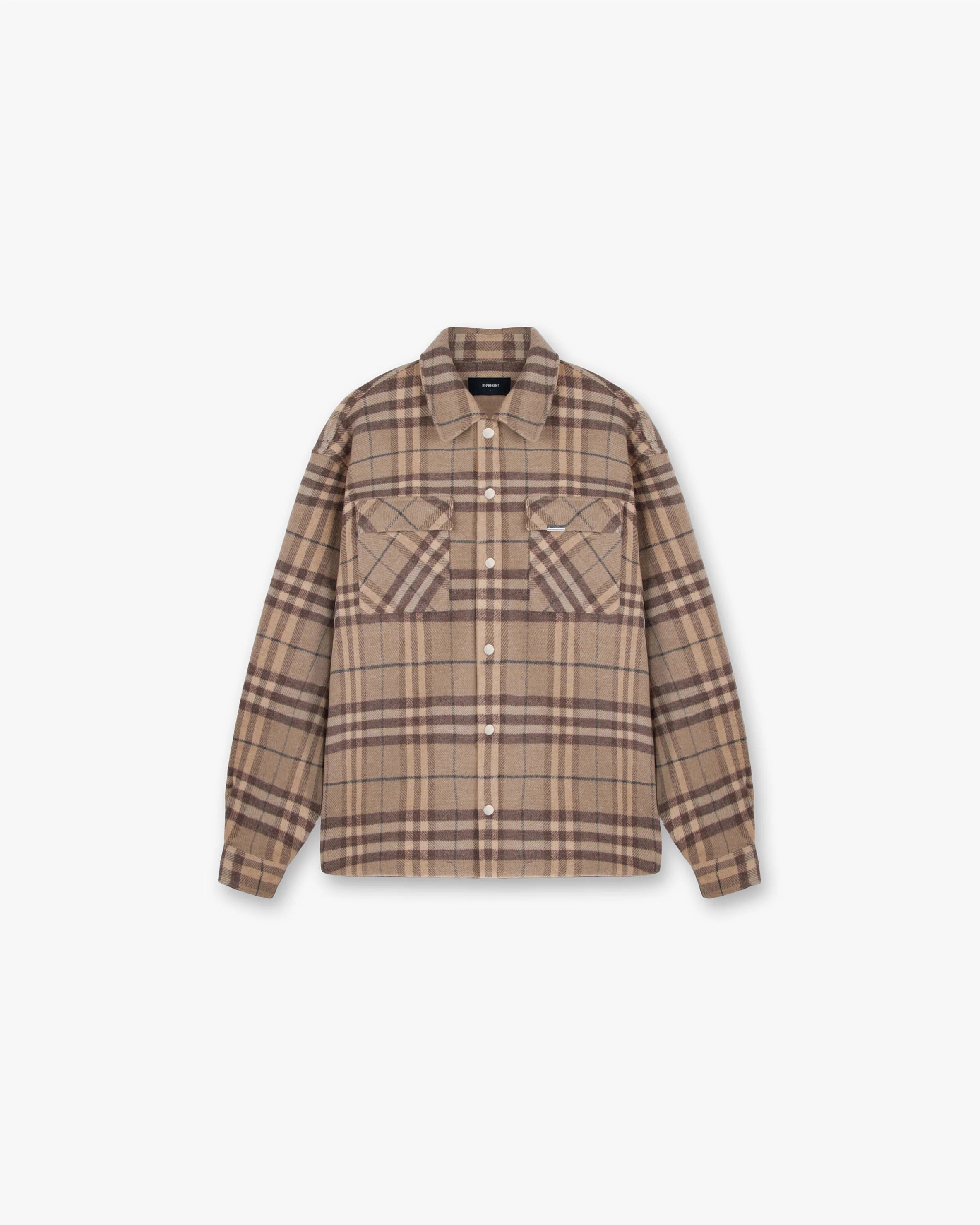 REPRESENT HEAVYWEIGHT INITIAL FLANNEL SHIRT - Premium Cotton Plaid Button-Up for Men | Perfect for Casual Outfits, Fall Layering & Streetwear Fashion